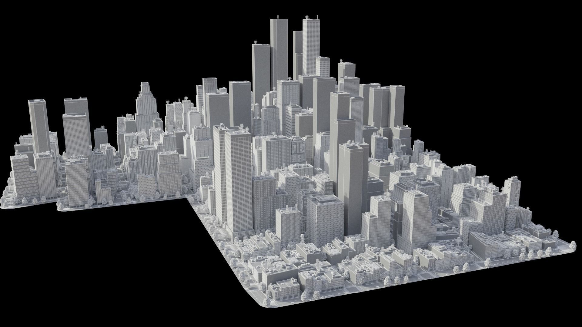 Realistic City C1 MAYA Low-poly 3D model_29