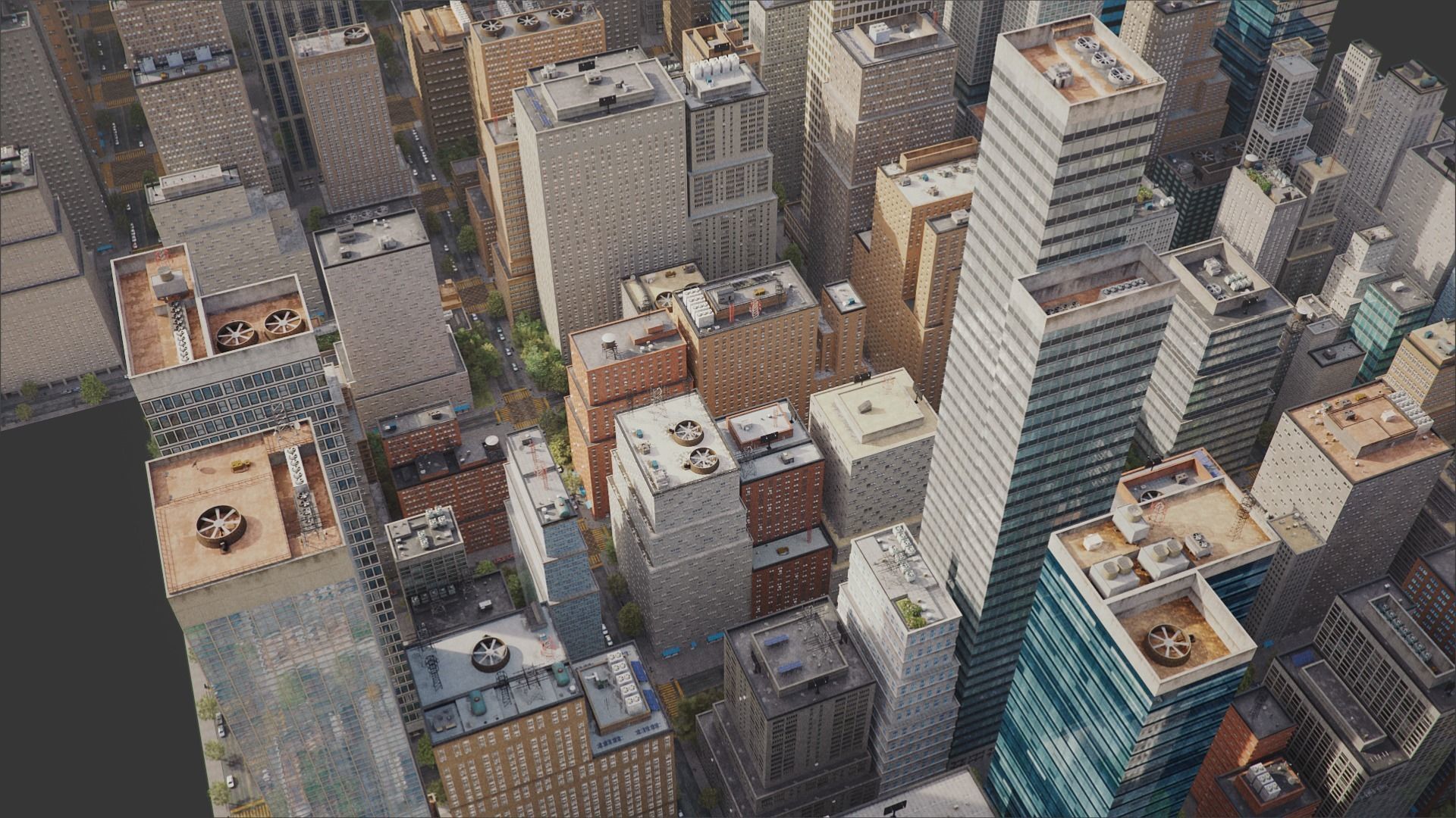 Realistic City C1 MAYA Low-poly 3D model_13