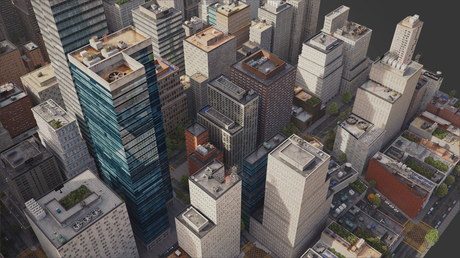 Realistic City C1 MAYA Low-poly 3D model_49