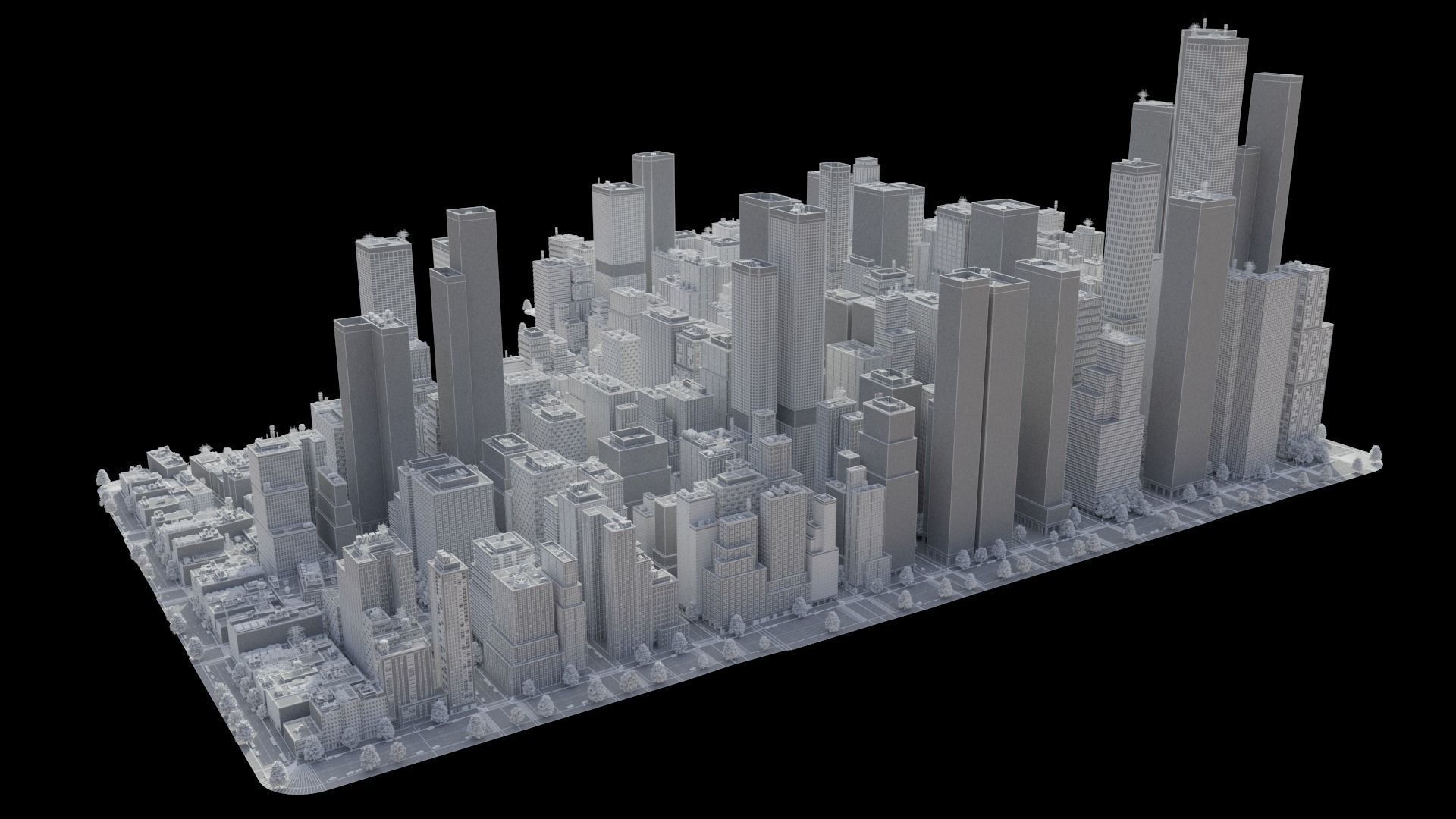 Realistic City C1 MAYA Low-poly 3D model_30