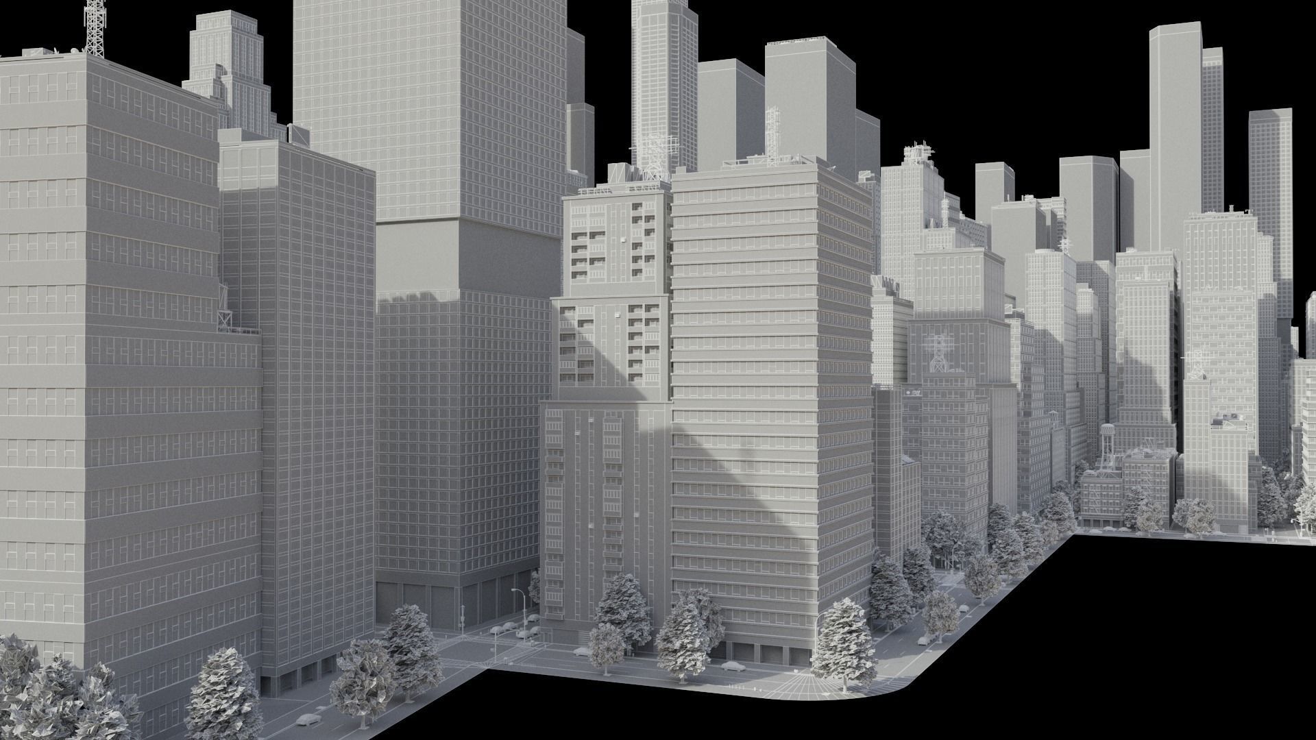 Realistic City C1 MAYA Low-poly 3D model_52