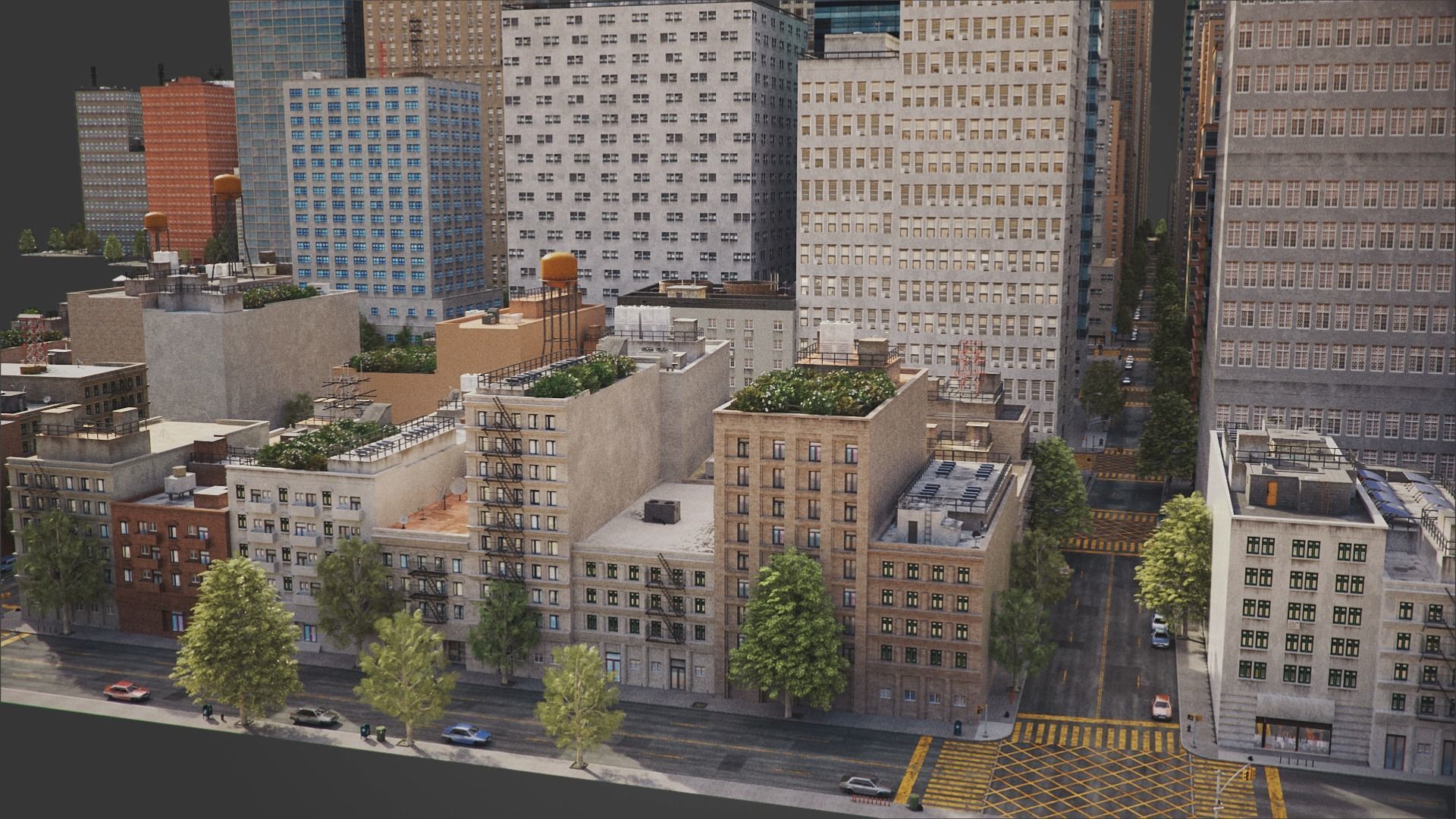 Realistic City C1 MAYA Low-poly 3D model_15