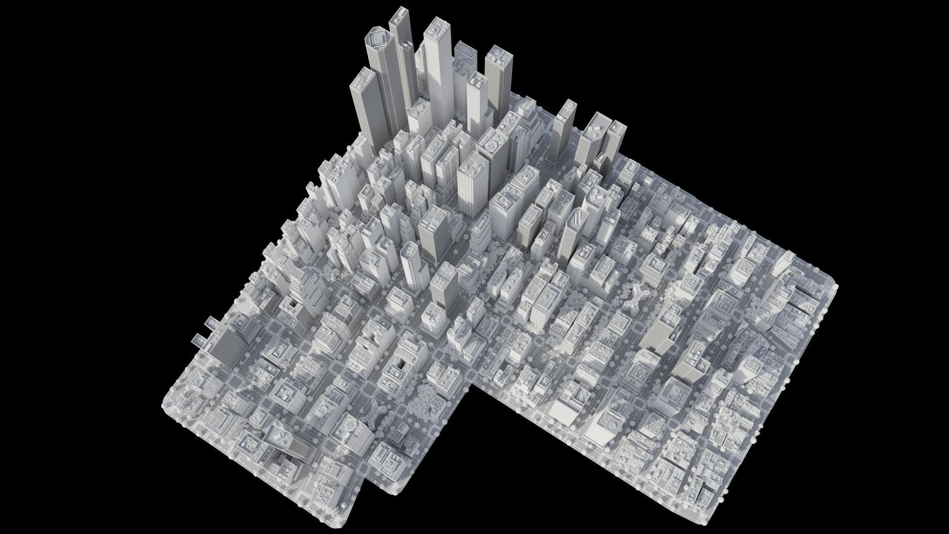 Realistic City C1 MAYA Low-poly 3D model_38