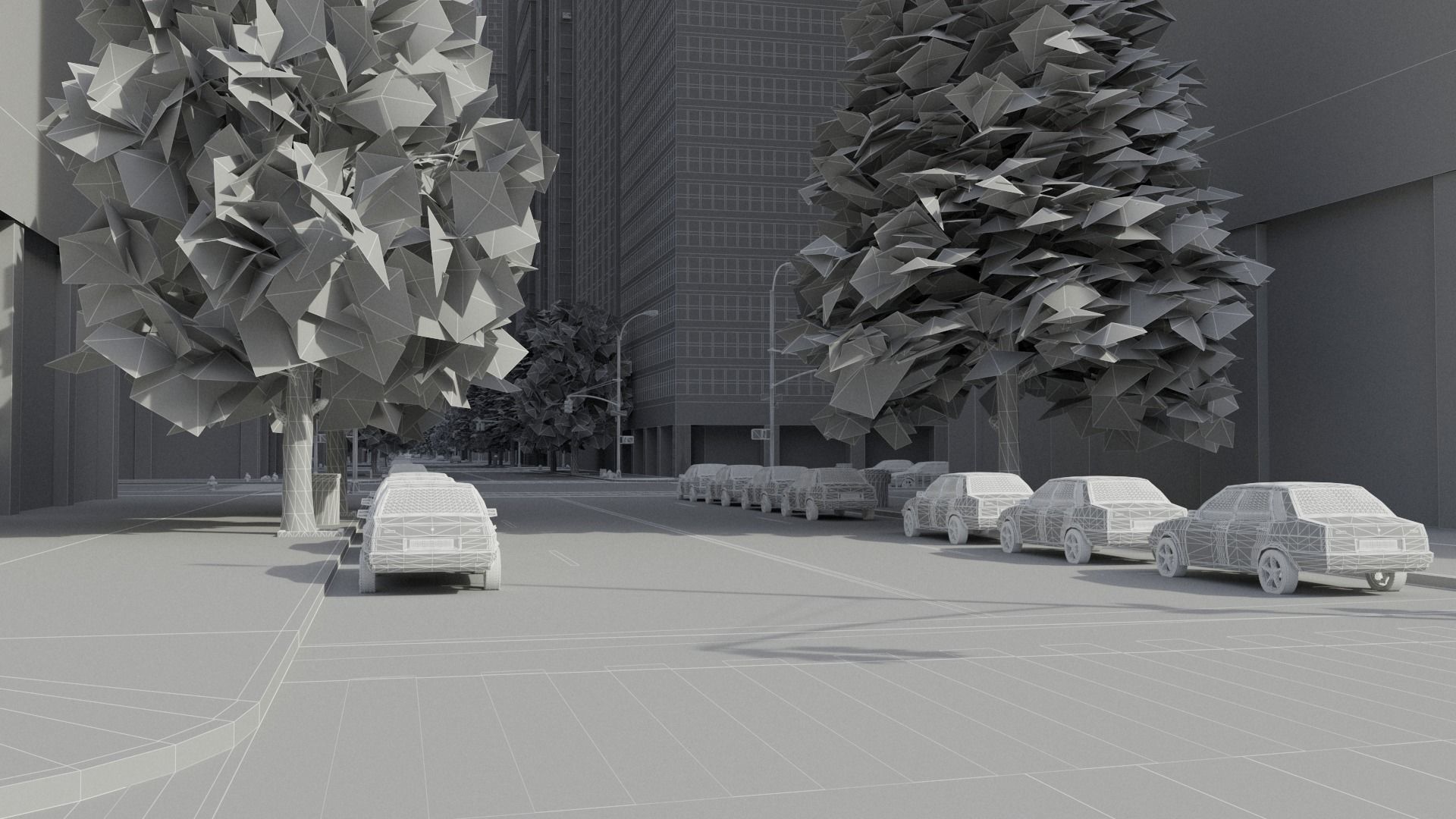 Realistic City C1 MAYA Low-poly 3D model_58