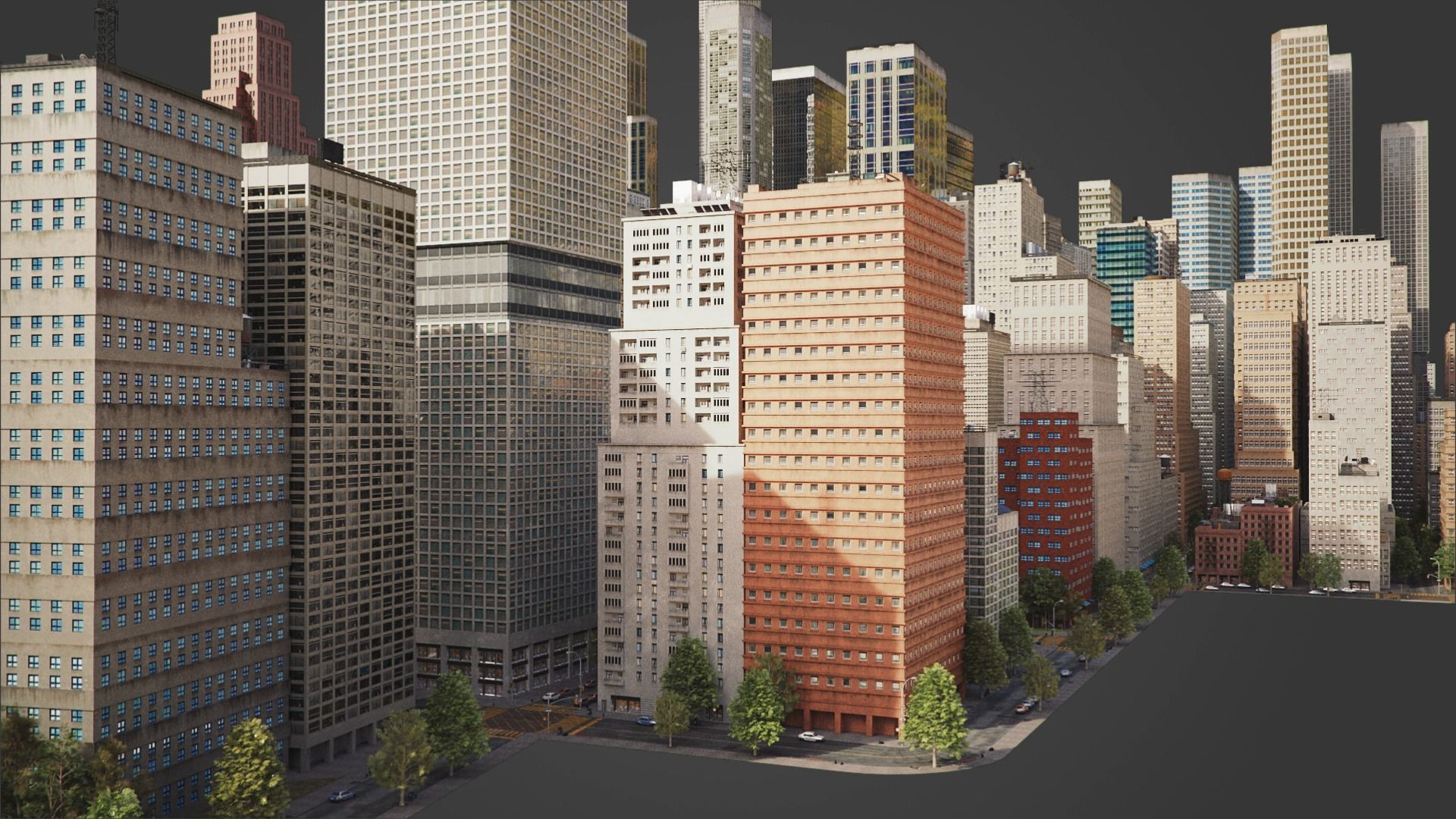 Realistic City C1 MAYA Low-poly 3D model_21