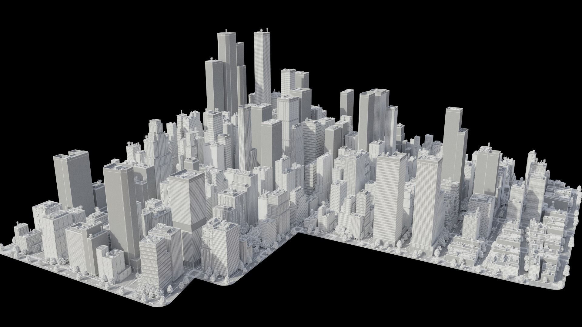 Realistic City C1 MAYA Low-poly 3D model_28