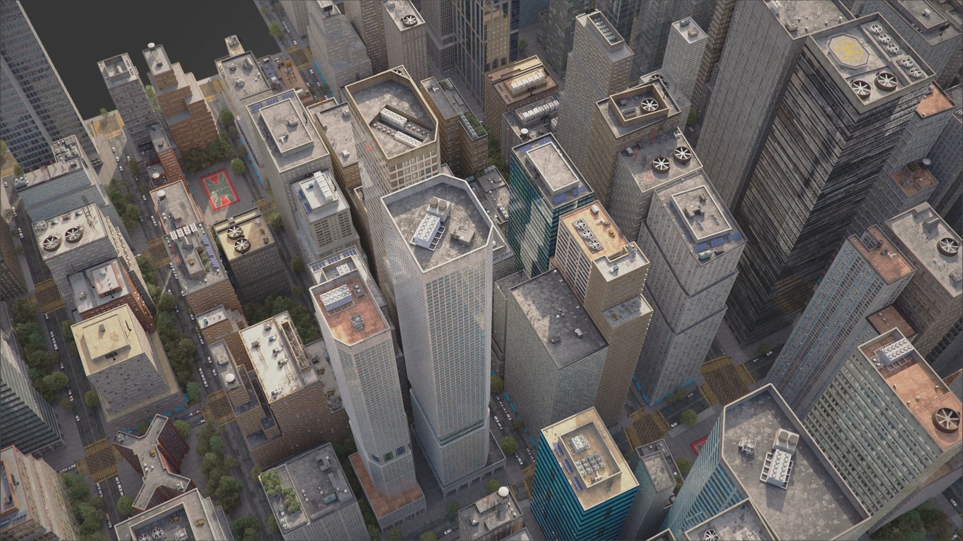 Realistic City C1 MAYA Low-poly 3D model_10