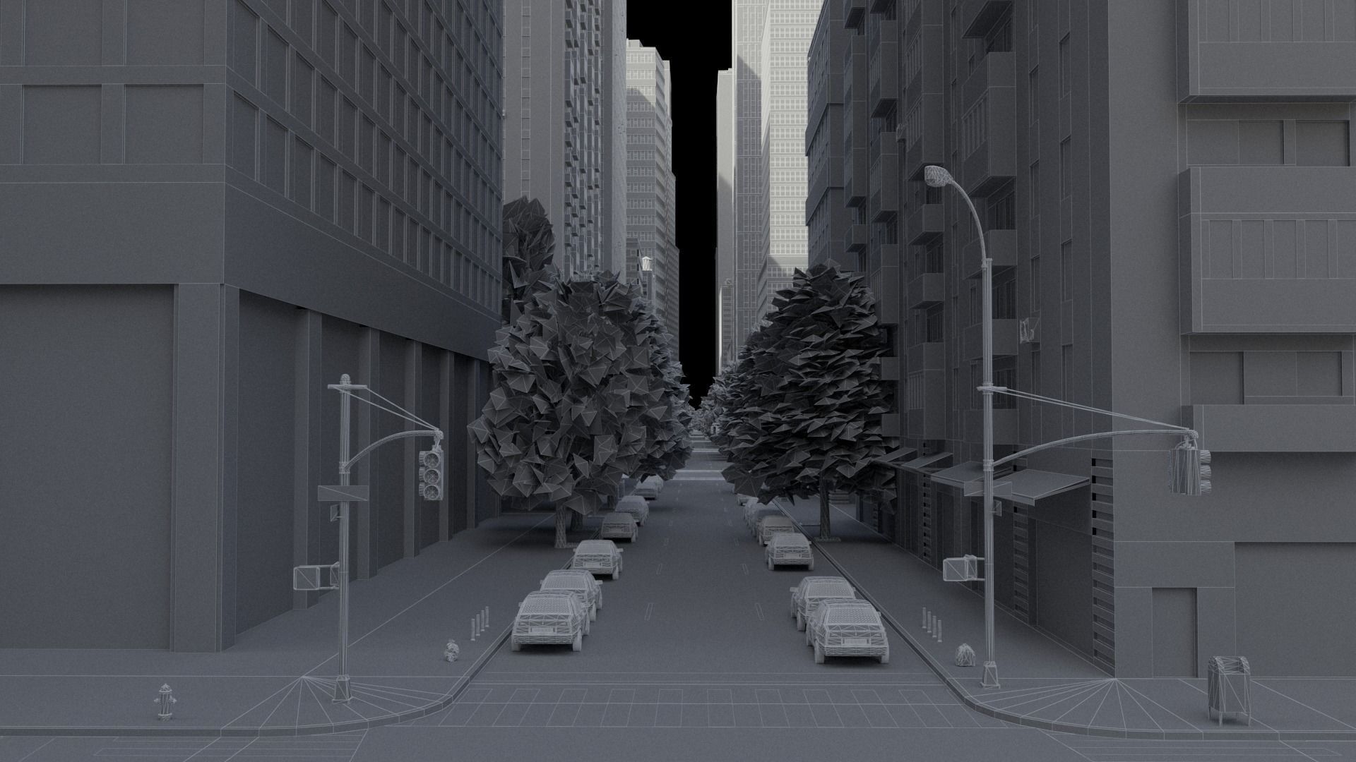 Realistic City C1 MAYA Low-poly 3D model_53