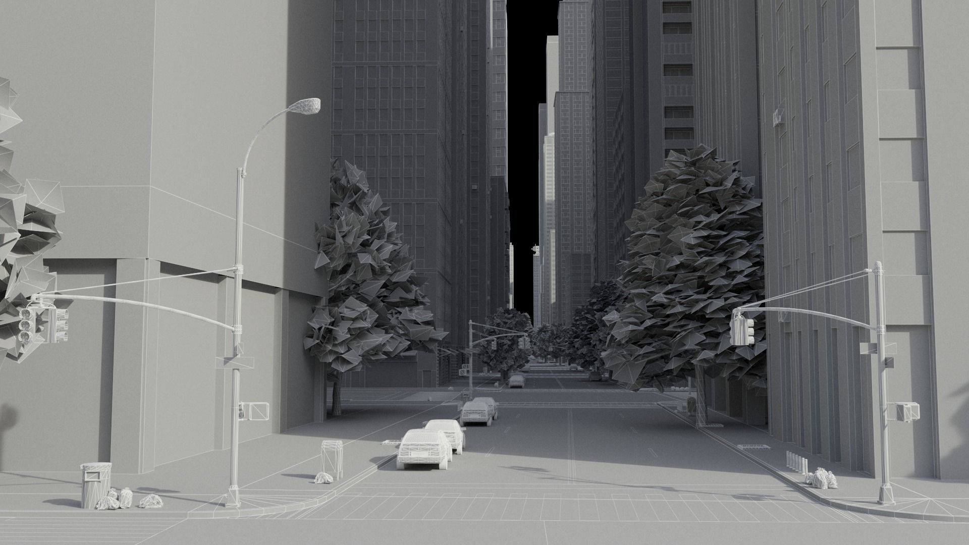 Realistic City C1 MAYA Low-poly 3D model_54