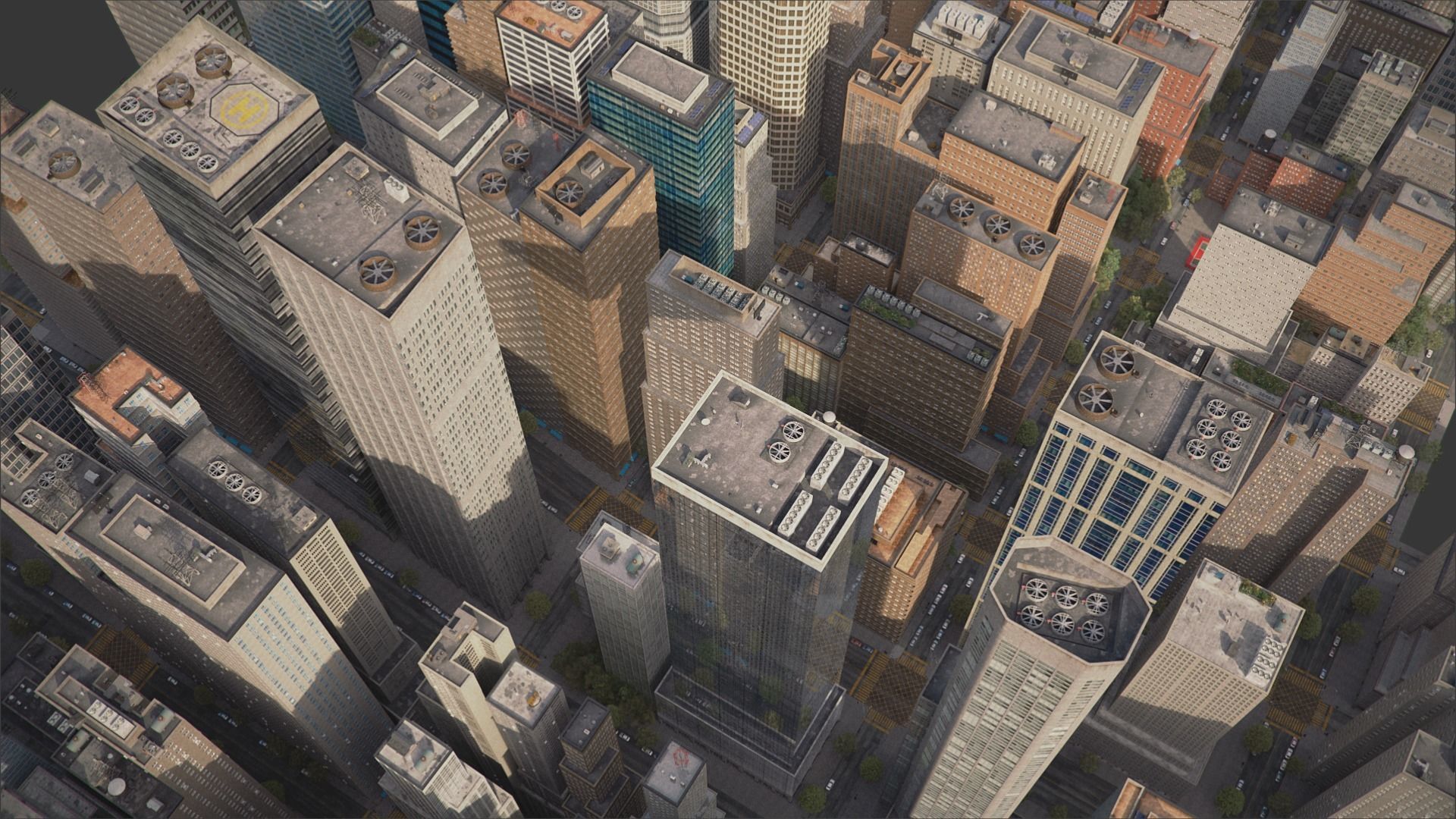 Realistic City C1 MAYA Low-poly 3D model_47