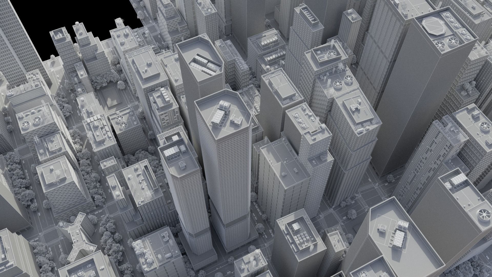 Realistic City C1 MAYA Low-poly 3D model_37