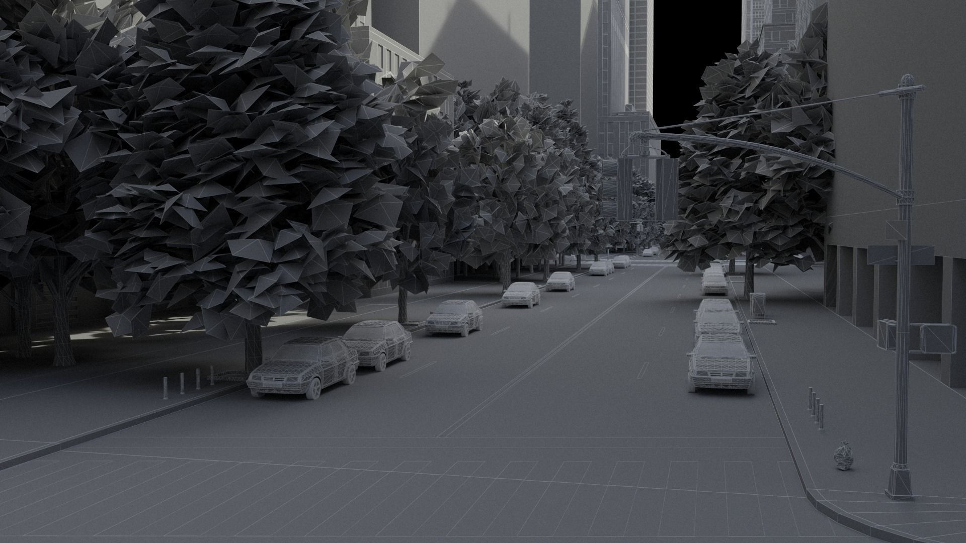 Realistic City C1 MAYA Low-poly 3D model_55