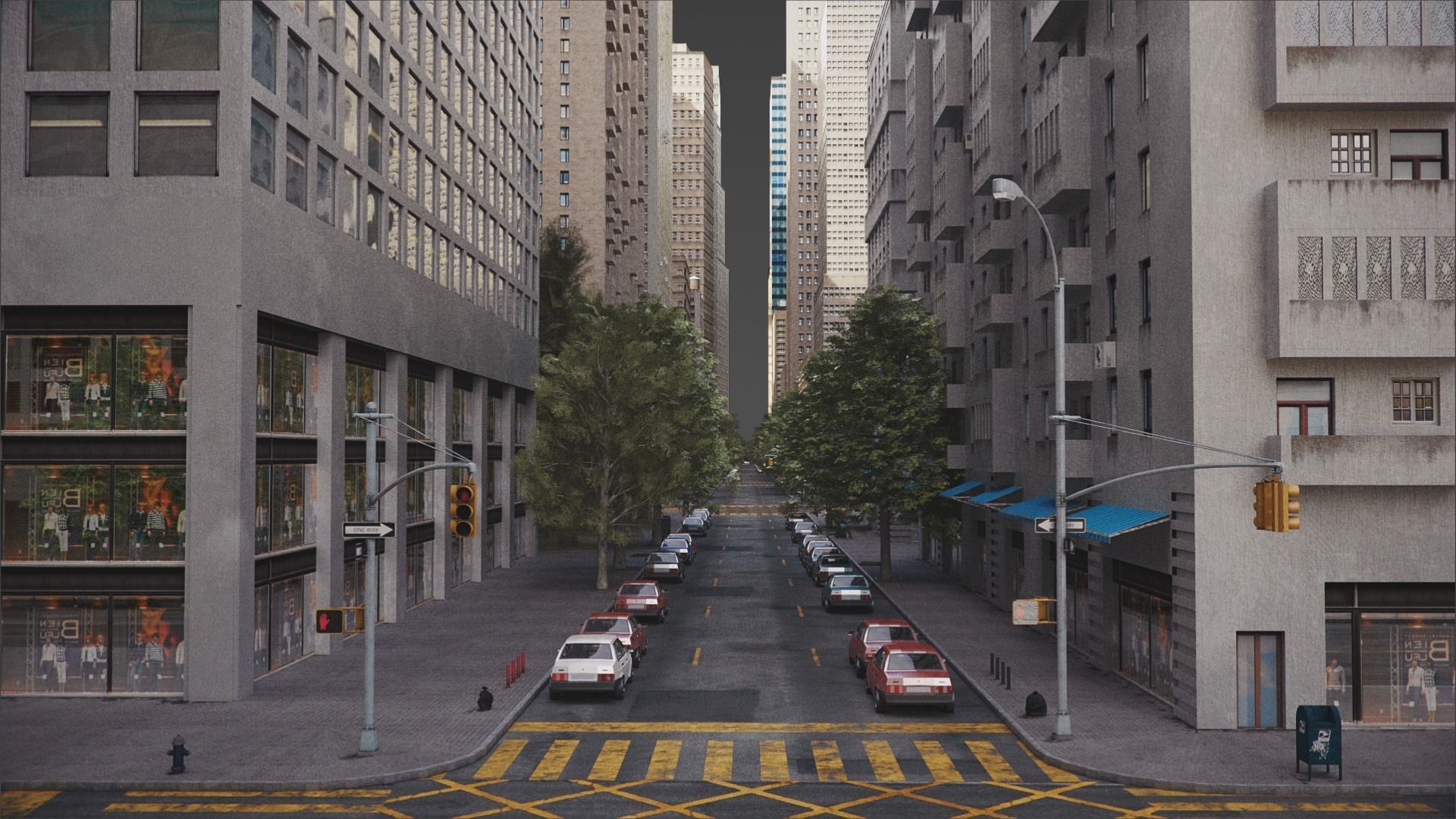 Realistic City C1 MAYA Low-poly 3D model_22