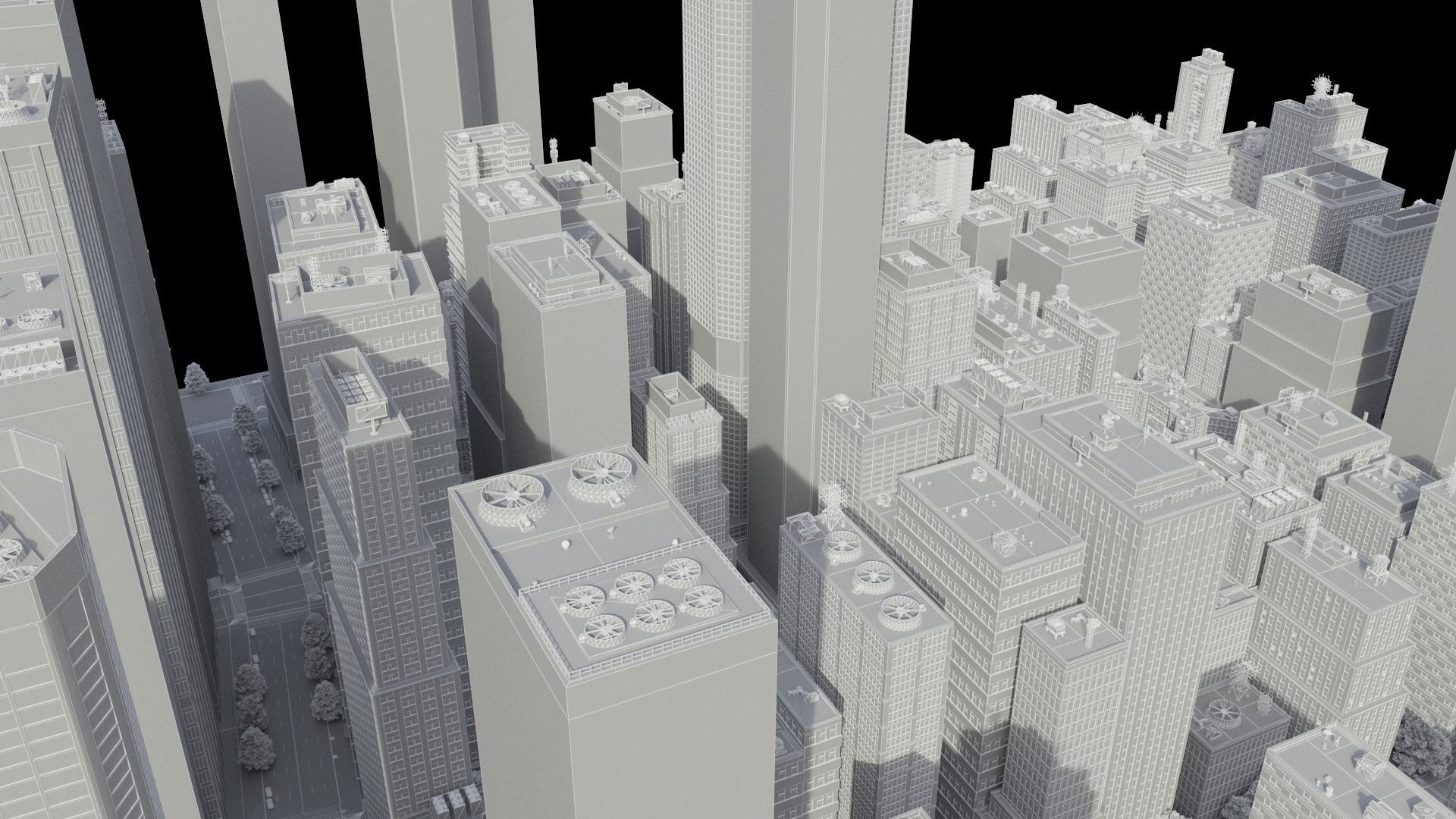 Realistic City C1 MAYA Low-poly 3D model_46
