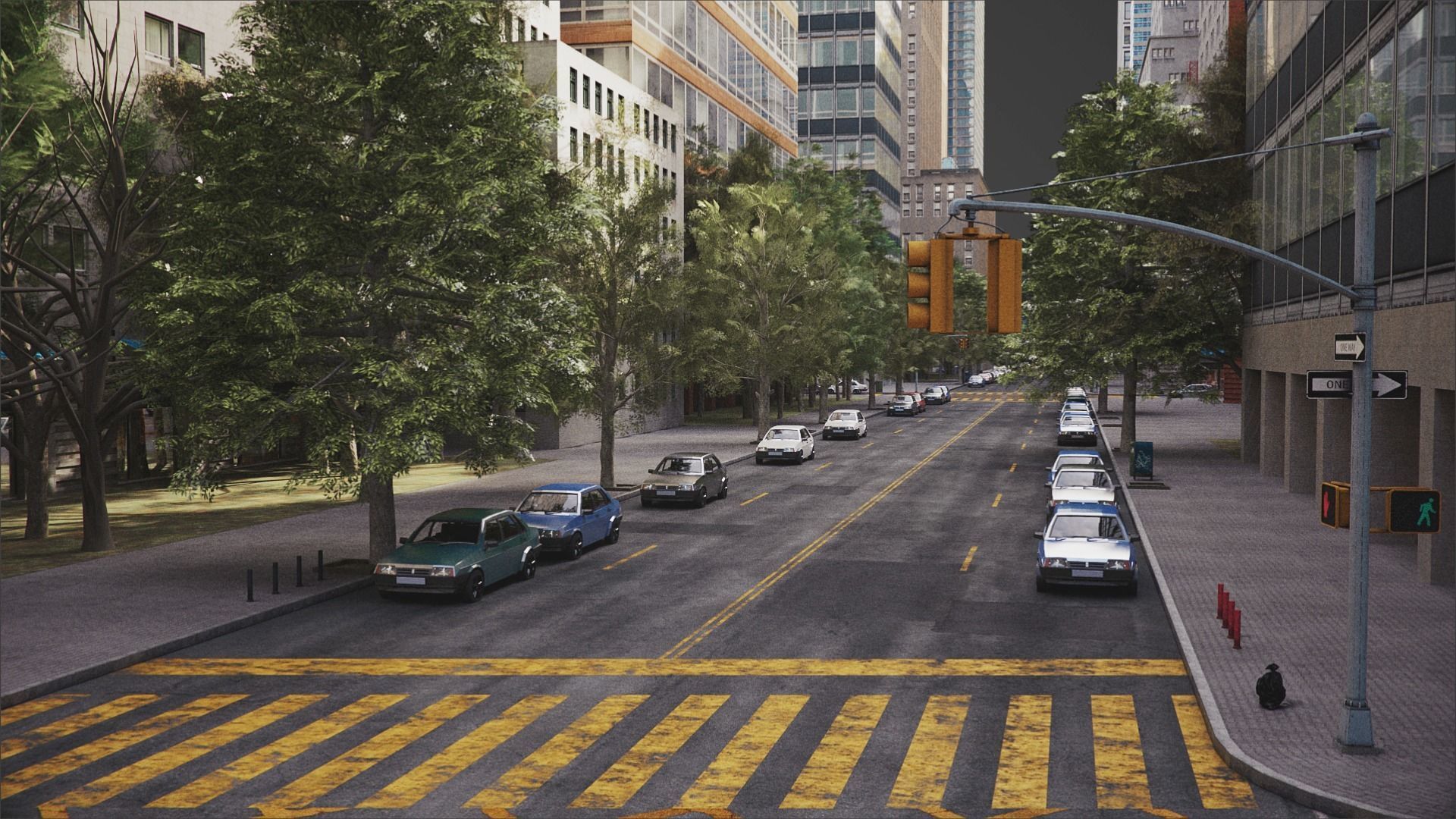 Realistic City C1 MAYA Low-poly 3D model_40