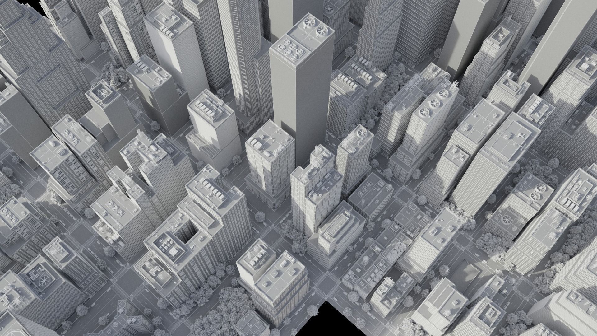 Realistic City C1 MAYA Low-poly 3D model_39