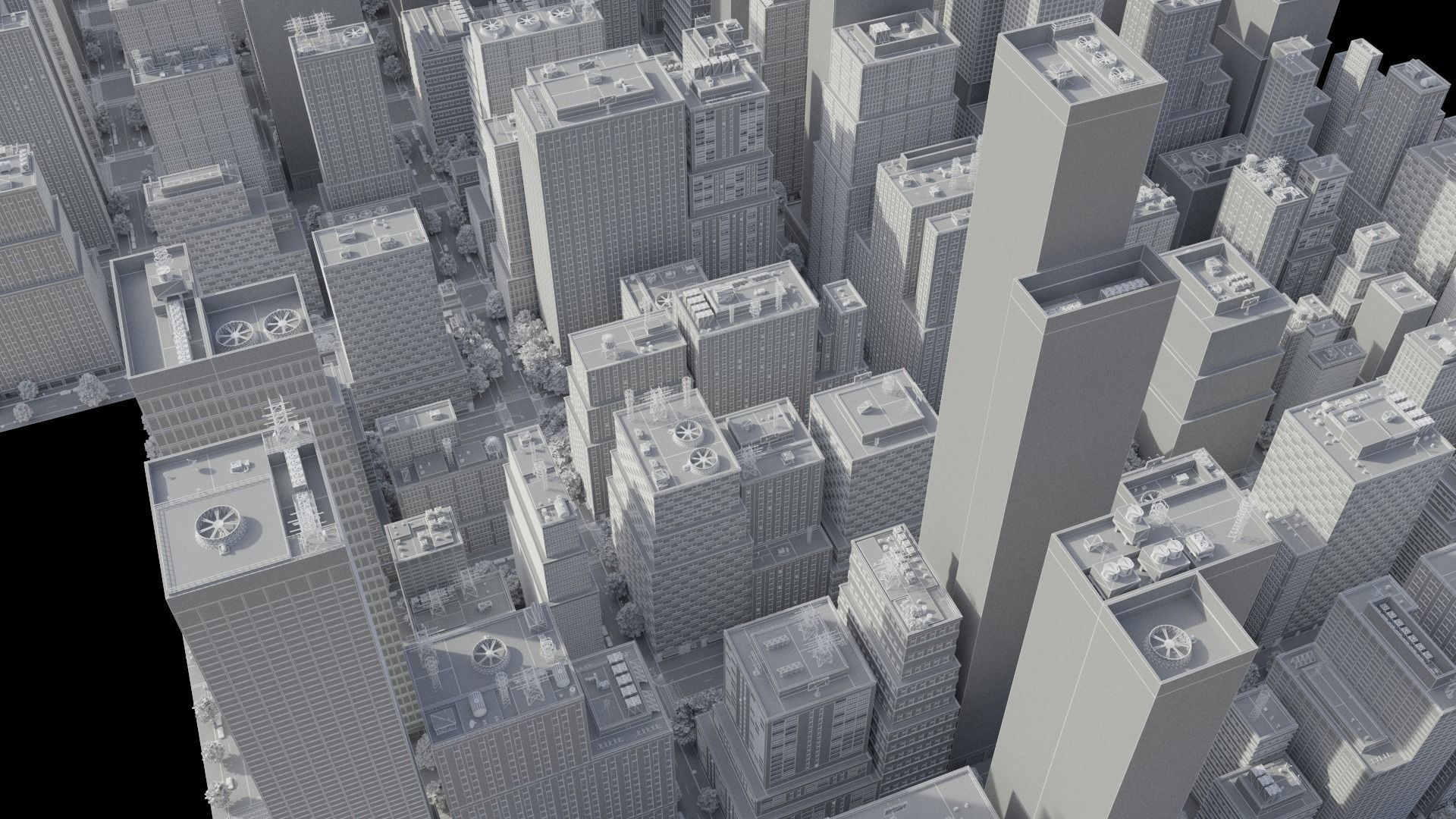 Realistic City C1 MAYA Low-poly 3D model_41