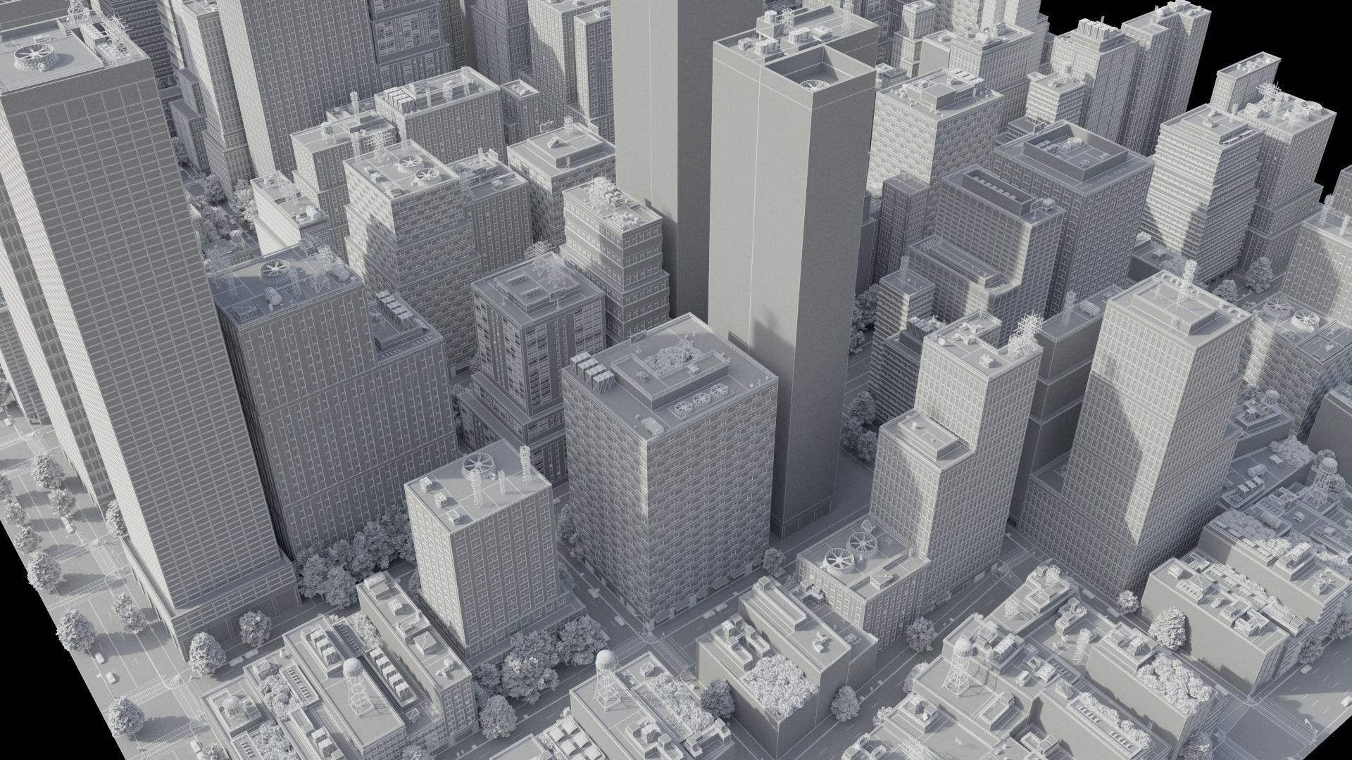 Realistic City C1 MAYA Low-poly 3D model_48