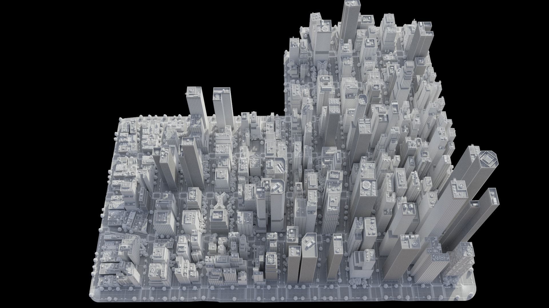 Realistic City C1 MAYA Low-poly 3D model_31