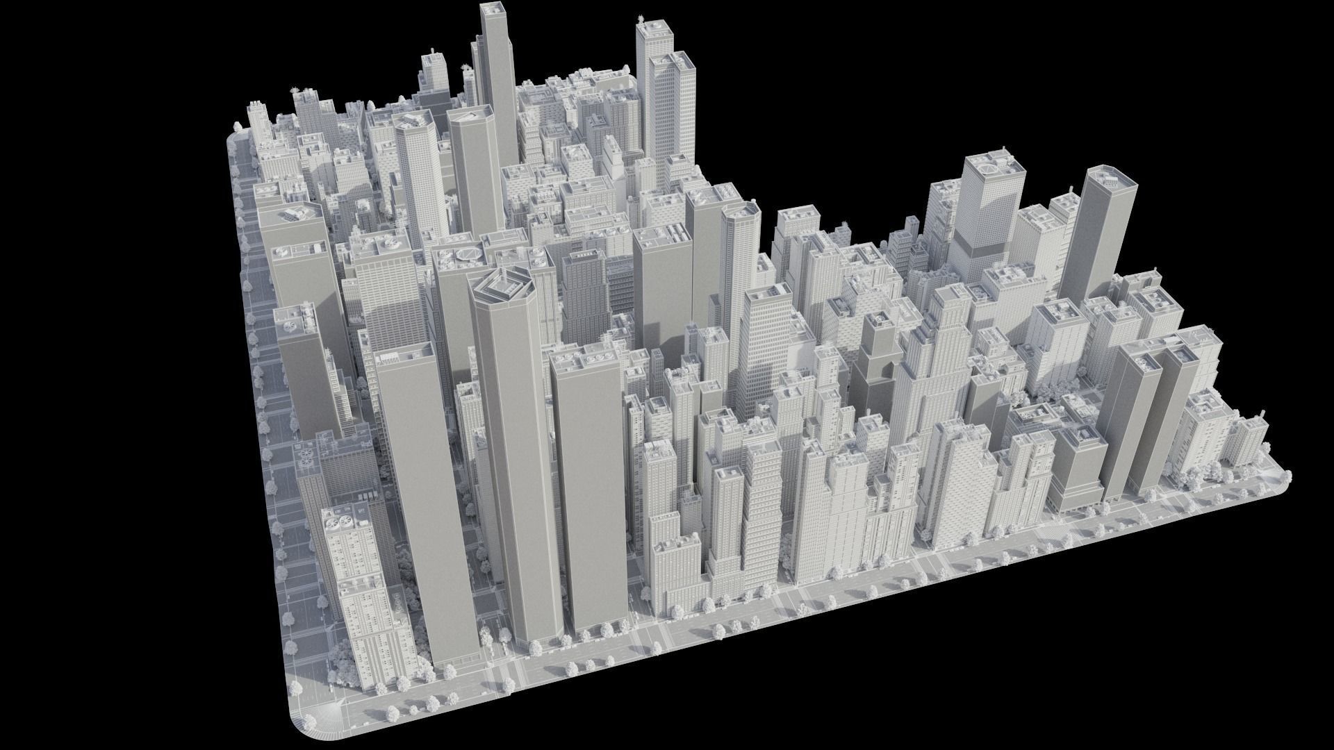 Realistic City C1 MAYA Low-poly 3D model_33