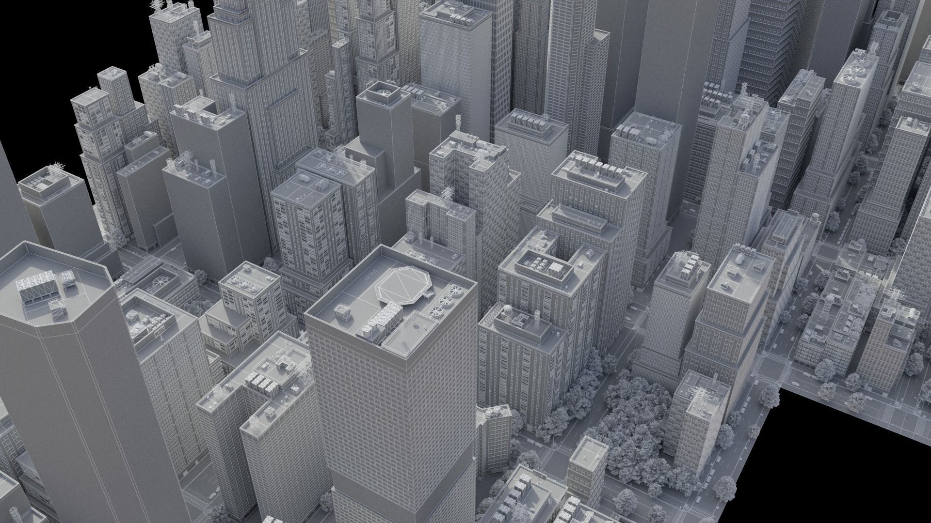 Realistic City C1 MAYA Low-poly 3D model_36
