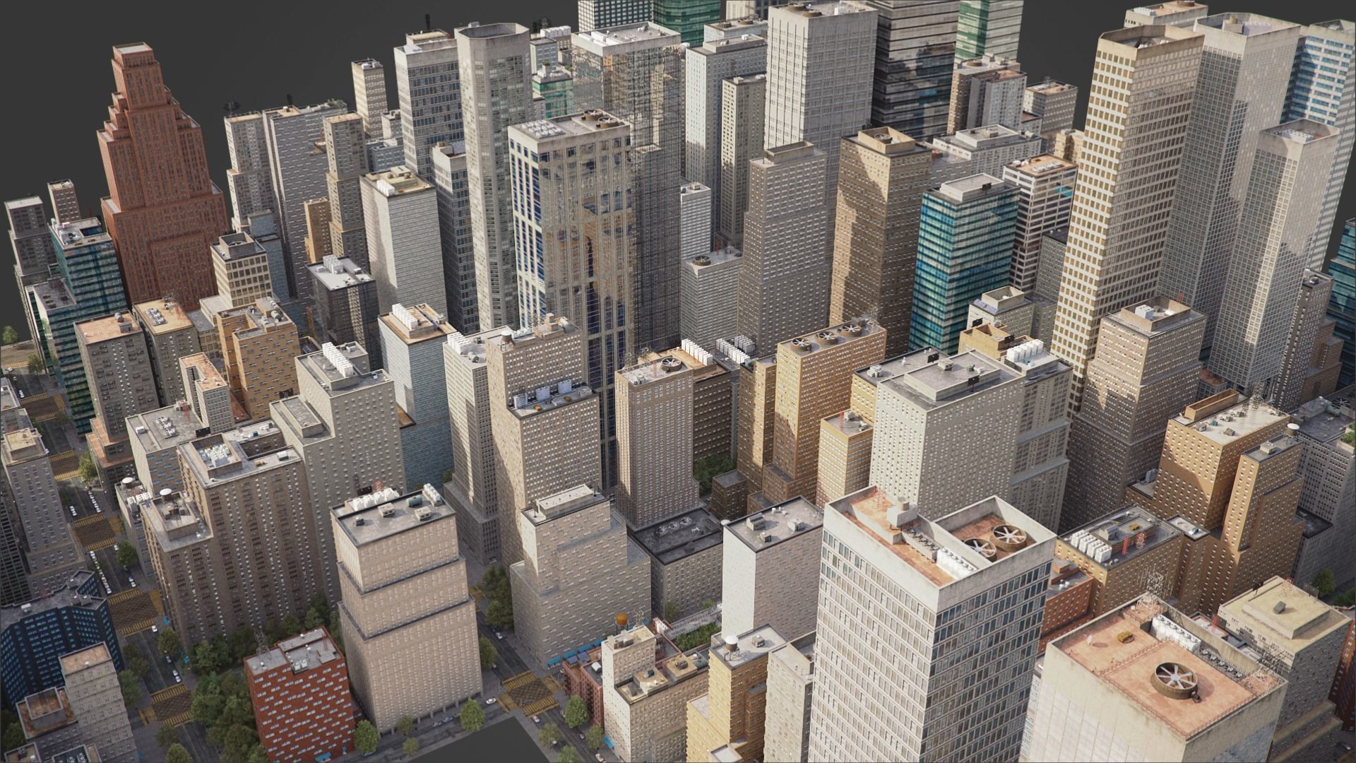 Realistic City C1 MAYA Low-poly 3D model_26