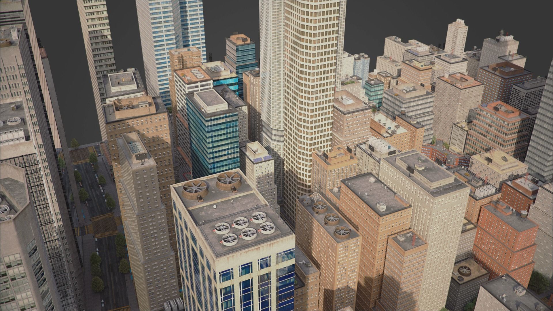 Realistic City C1 MAYA Low-poly 3D model_17