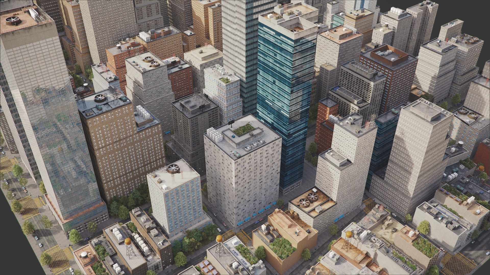 Realistic City C1 MAYA Low-poly 3D model_18