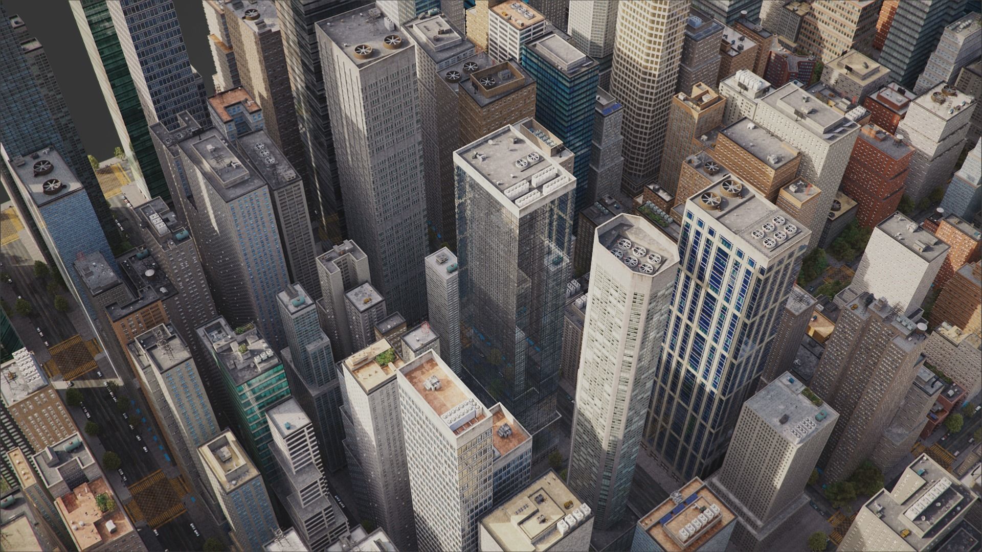 Realistic City C1 MAYA Low-poly 3D model_8