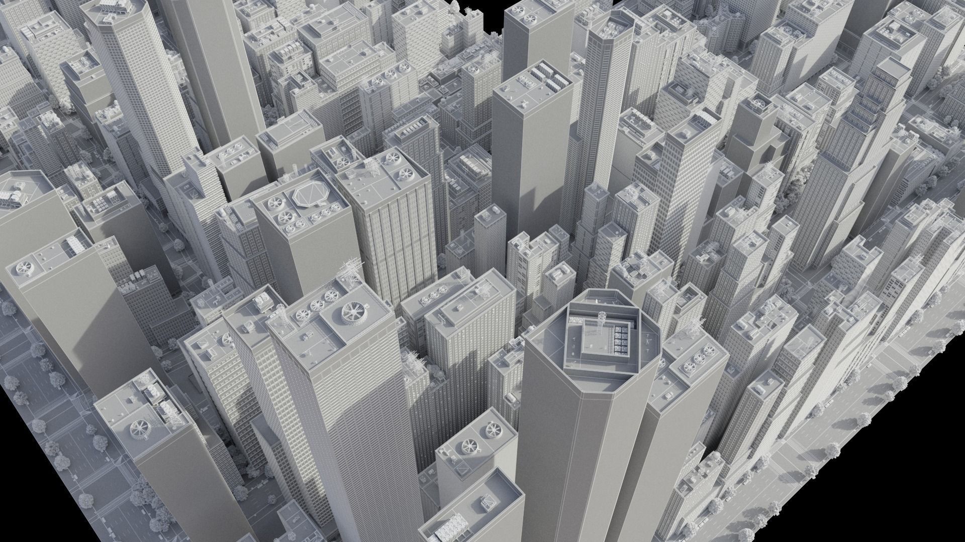 Realistic City C1 MAYA Low-poly 3D model_50