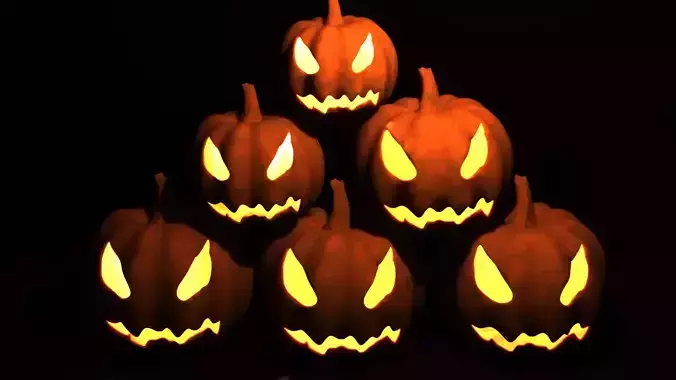 Halloween jack o lantern pumpkins