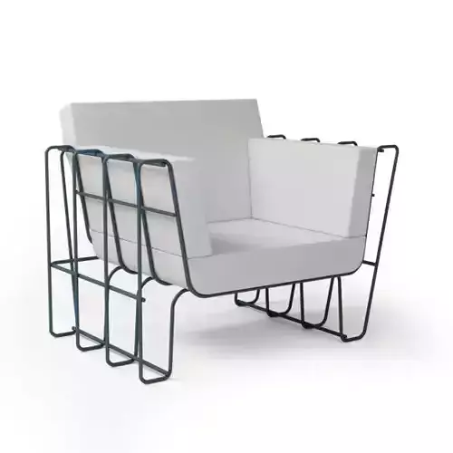 White modern armchair 059 am92