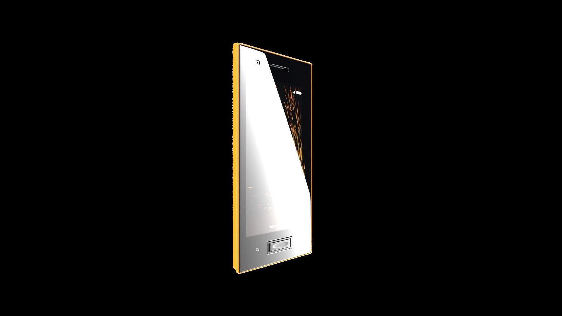 Gold Cover Cellphone 3D model_8