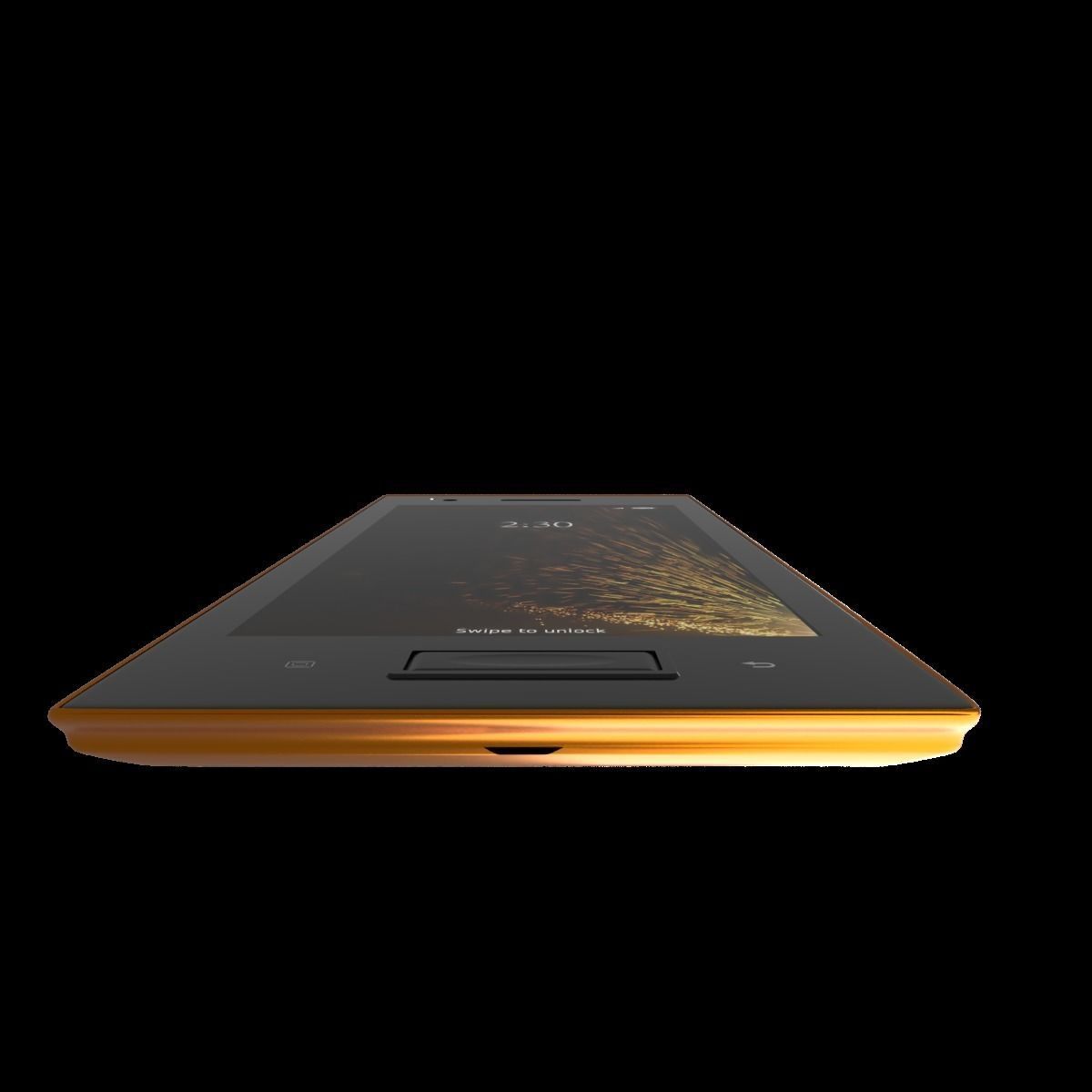 Gold Cover Cellphone 3D model_5