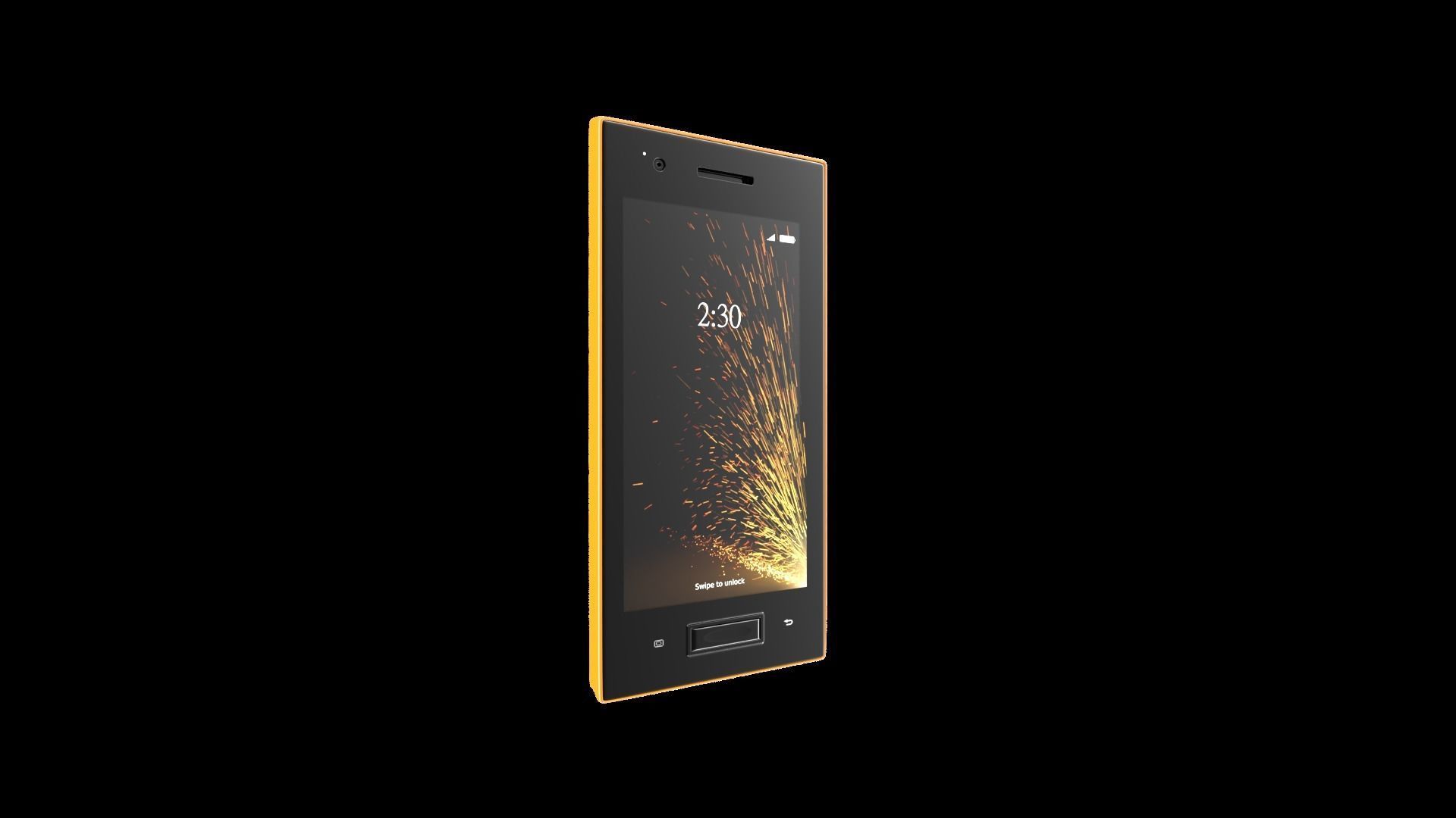 Gold Cover Cellphone 3D model_7