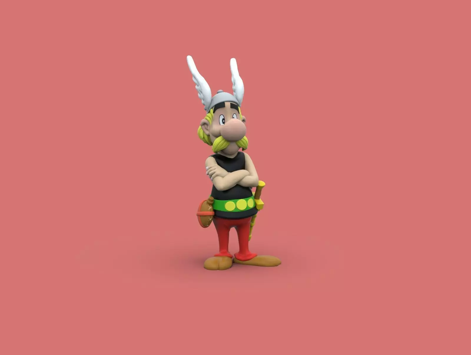 Asterix character 3D print model_0
