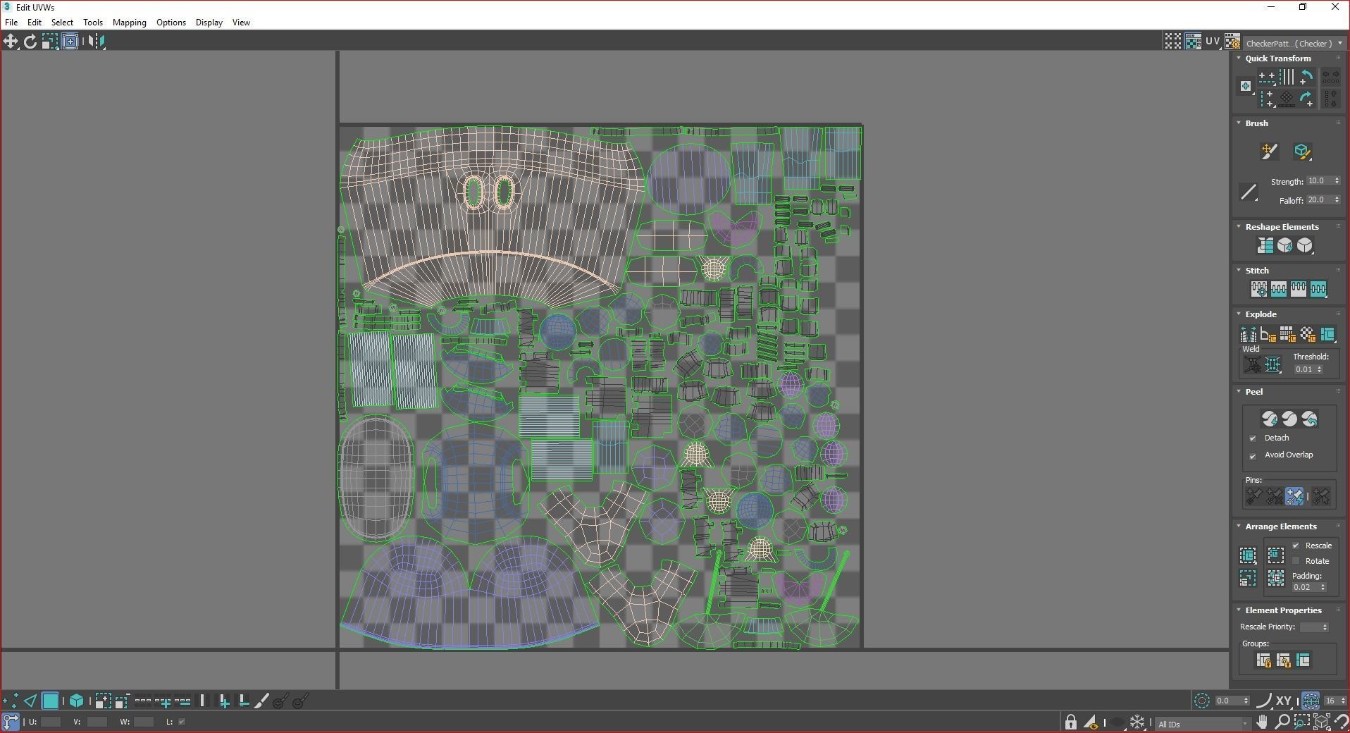 Little robot Low-poly 3D model_25