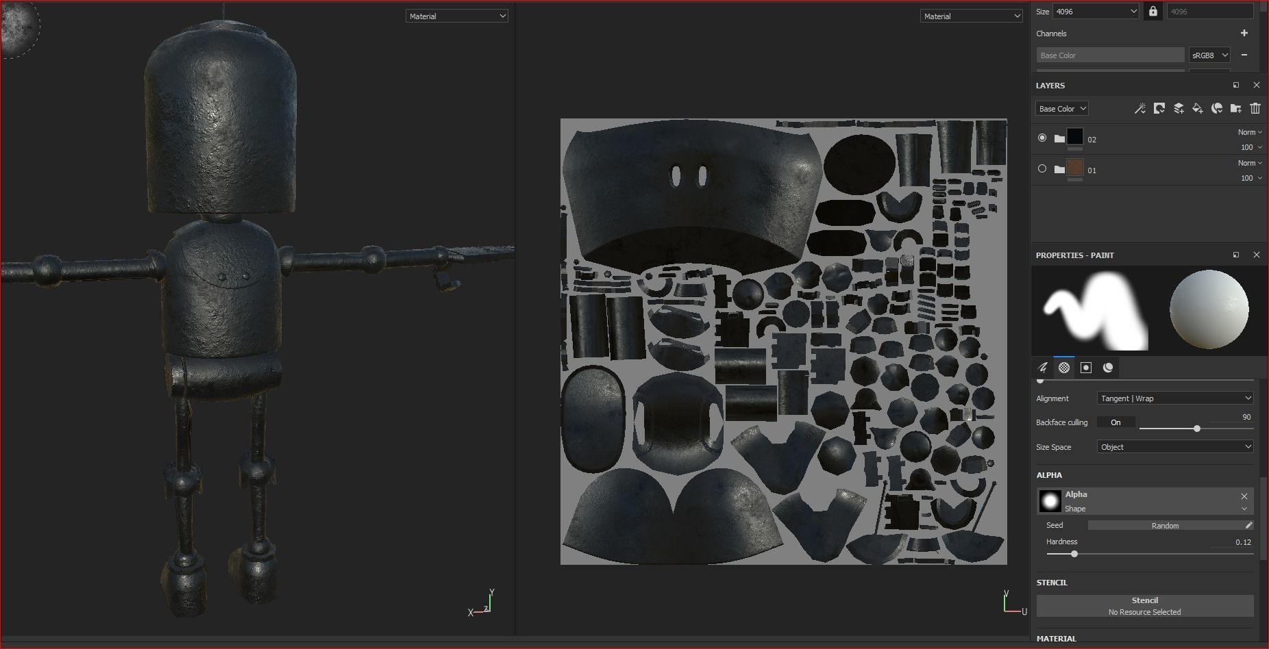 Little robot Low-poly 3D model_24
