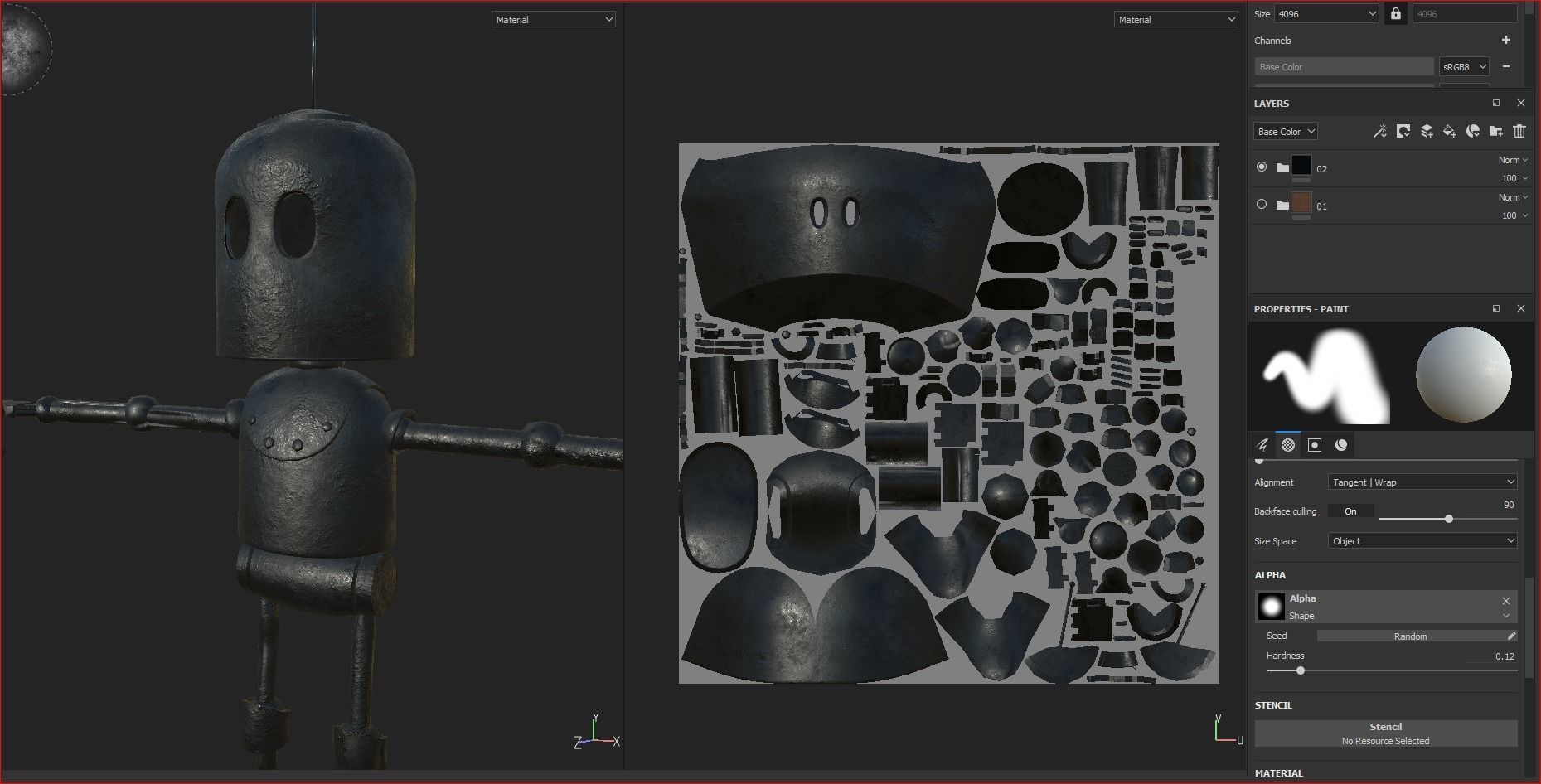 Little robot Low-poly 3D model_23