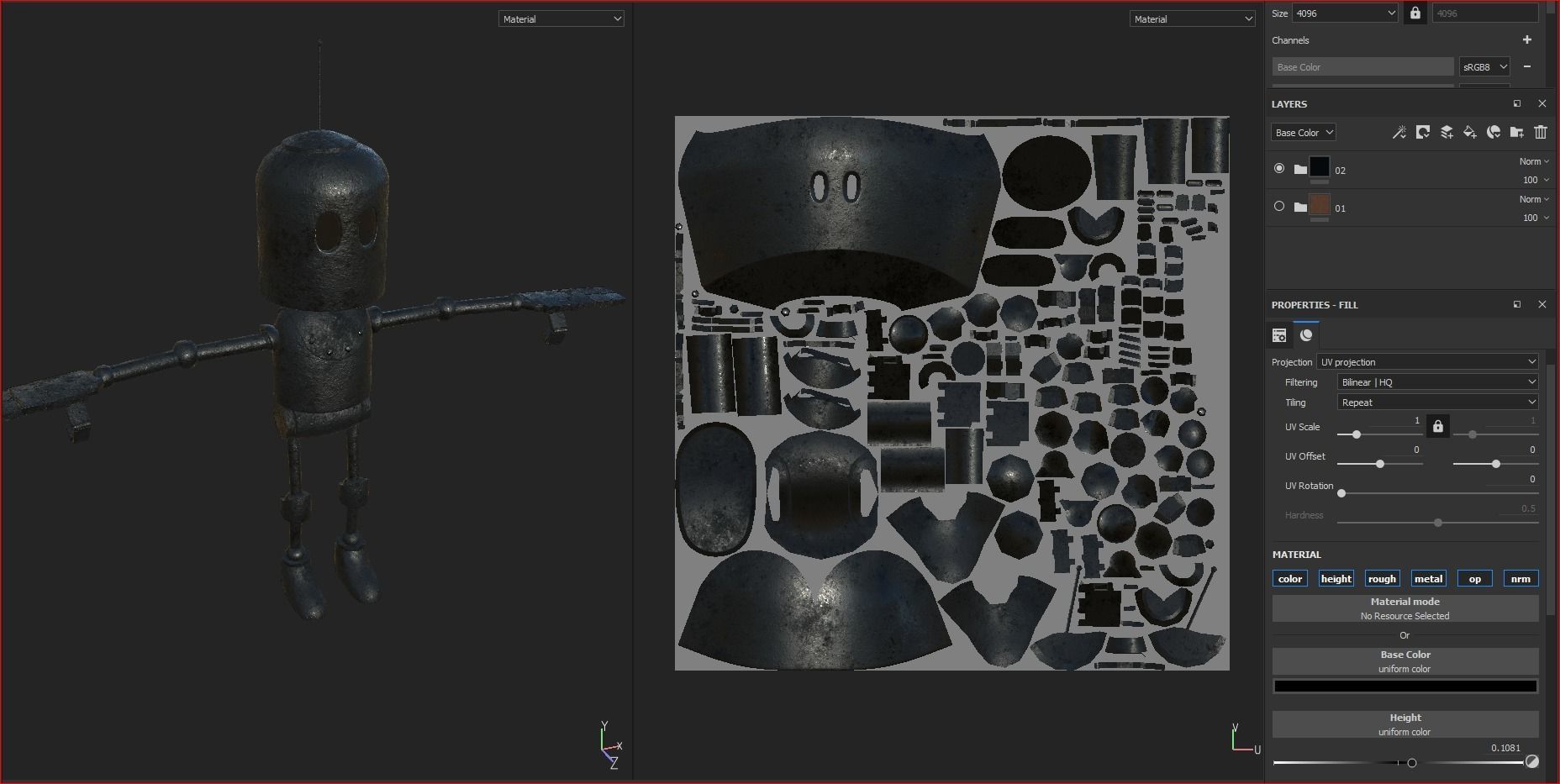 Little robot Low-poly 3D model_27