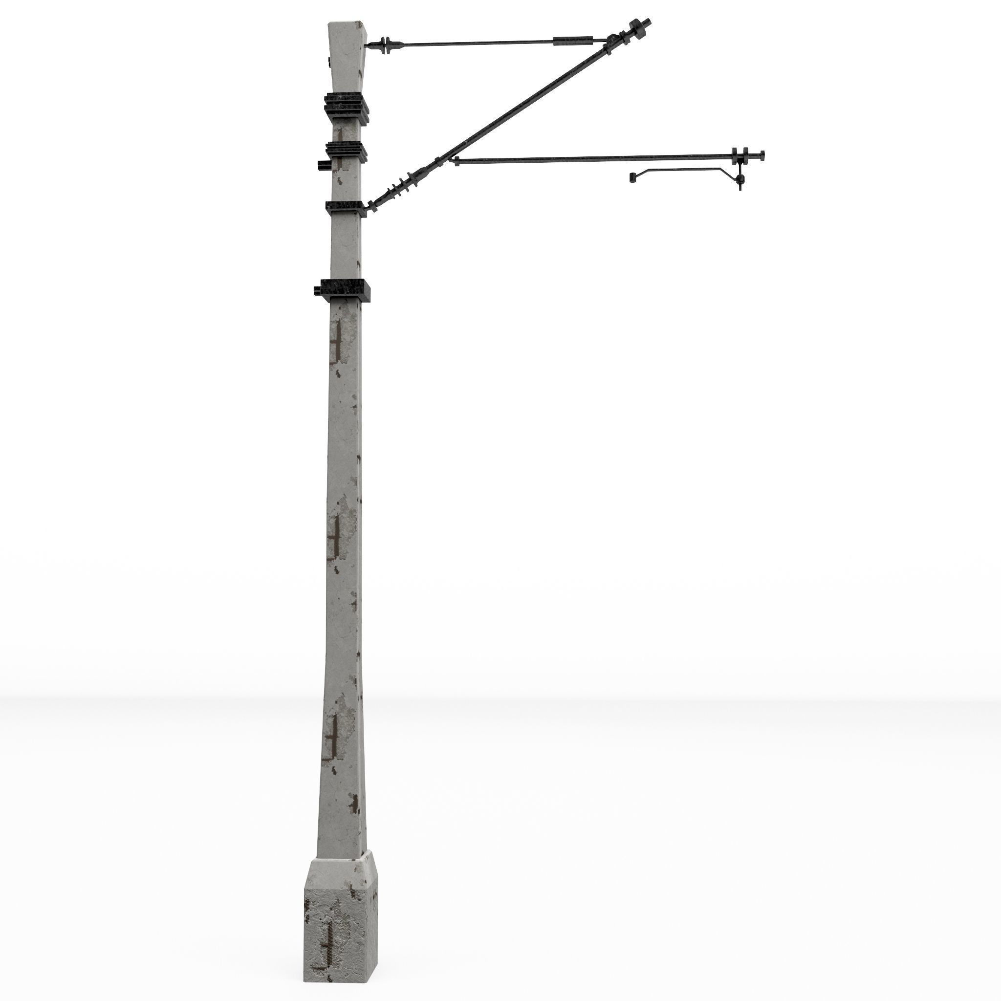 Train poles 3D model_6