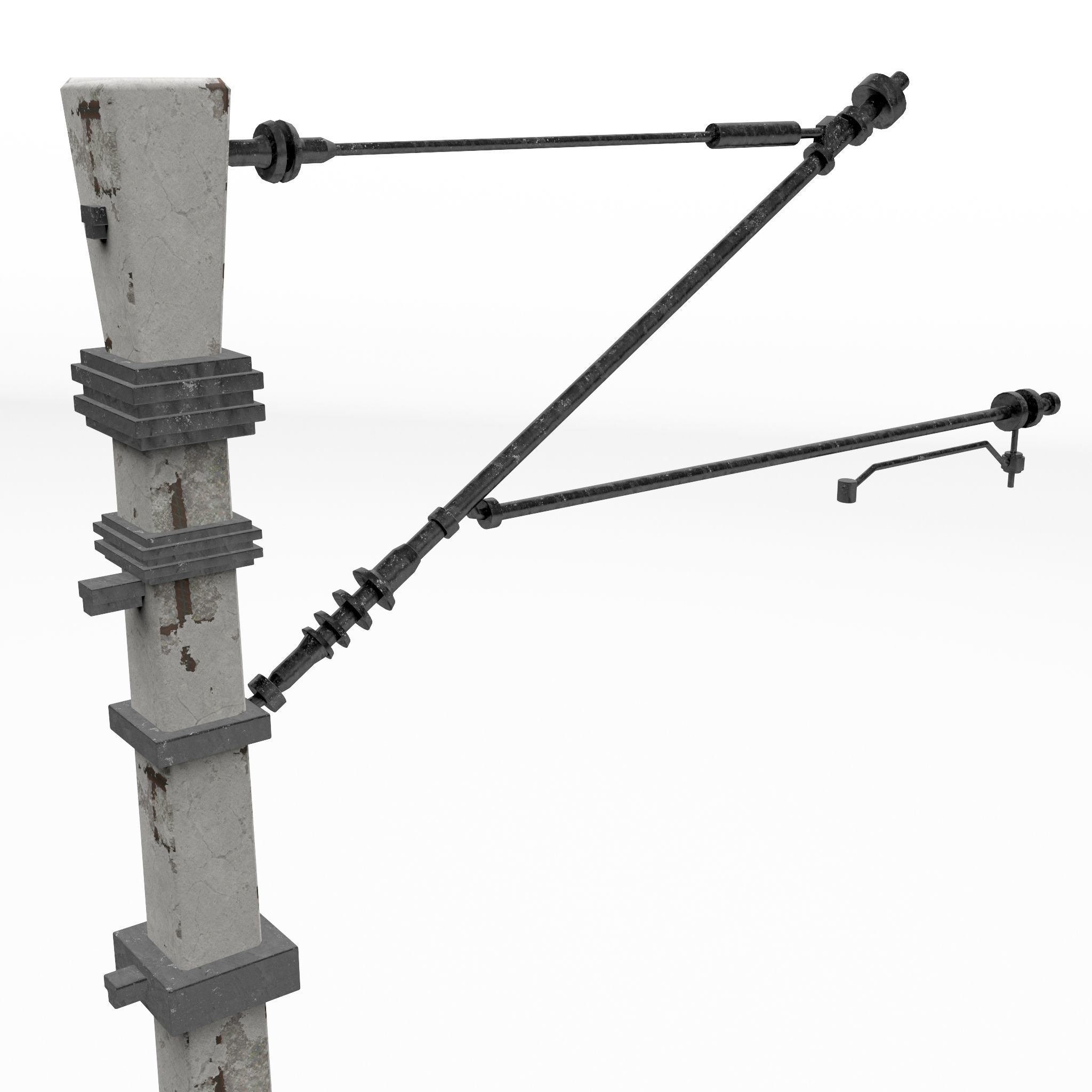 Train poles 3D model_5