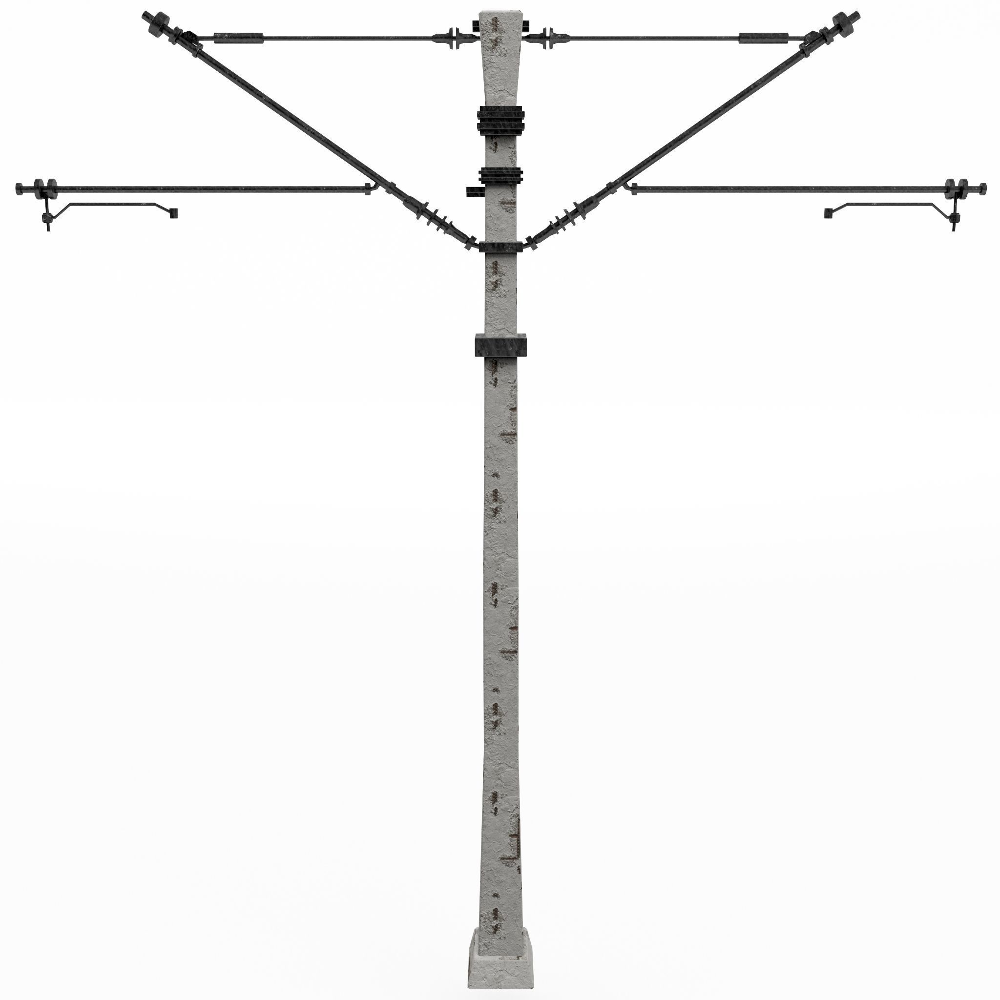 Train poles 3D model_4