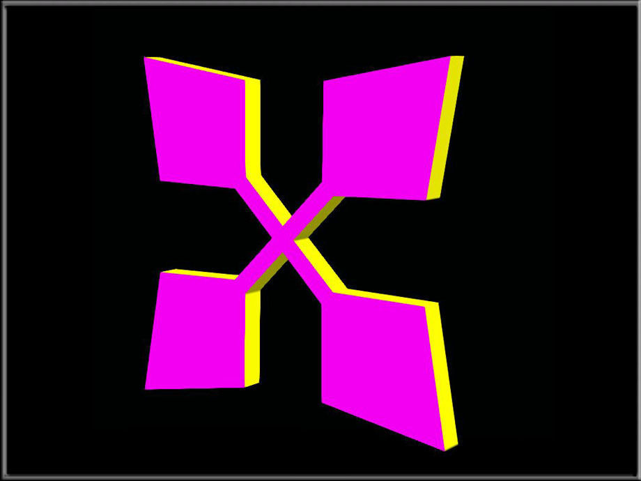 A DOUBLE SHARP SIGN 02 Low-poly 3D model_3