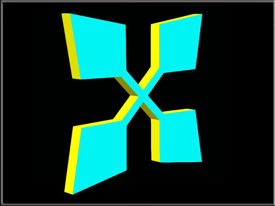 A DOUBLE SHARP SIGN 02 Low-poly 3D model_2