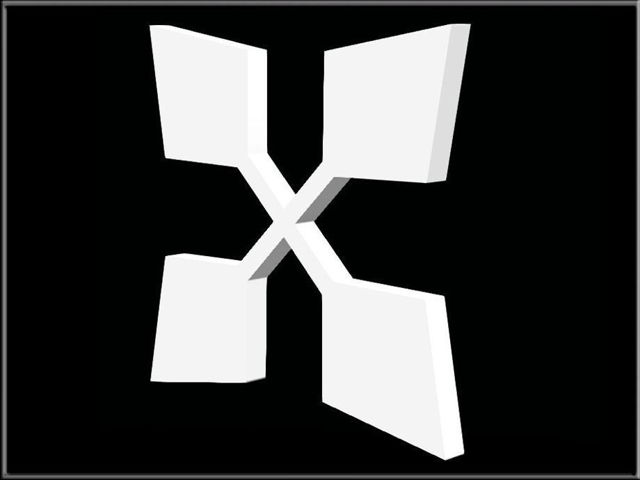 A DOUBLE SHARP SIGN 02 Low-poly 3D model_1