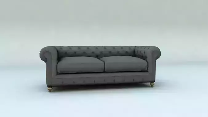 Sofa Lowpoly chesterfield