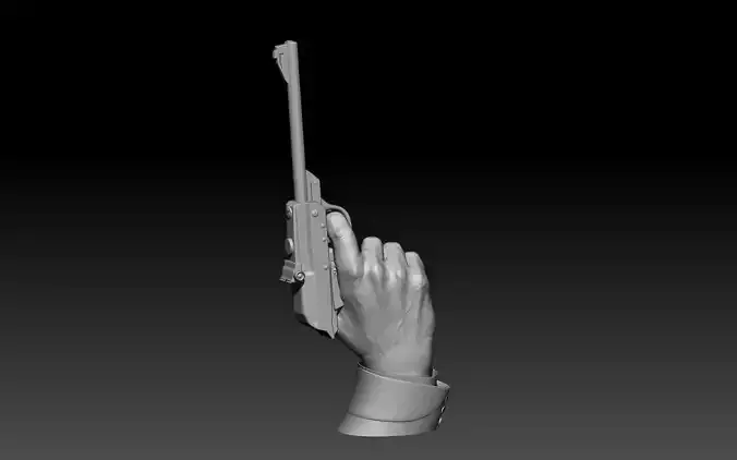  Hand model with Walther LP53