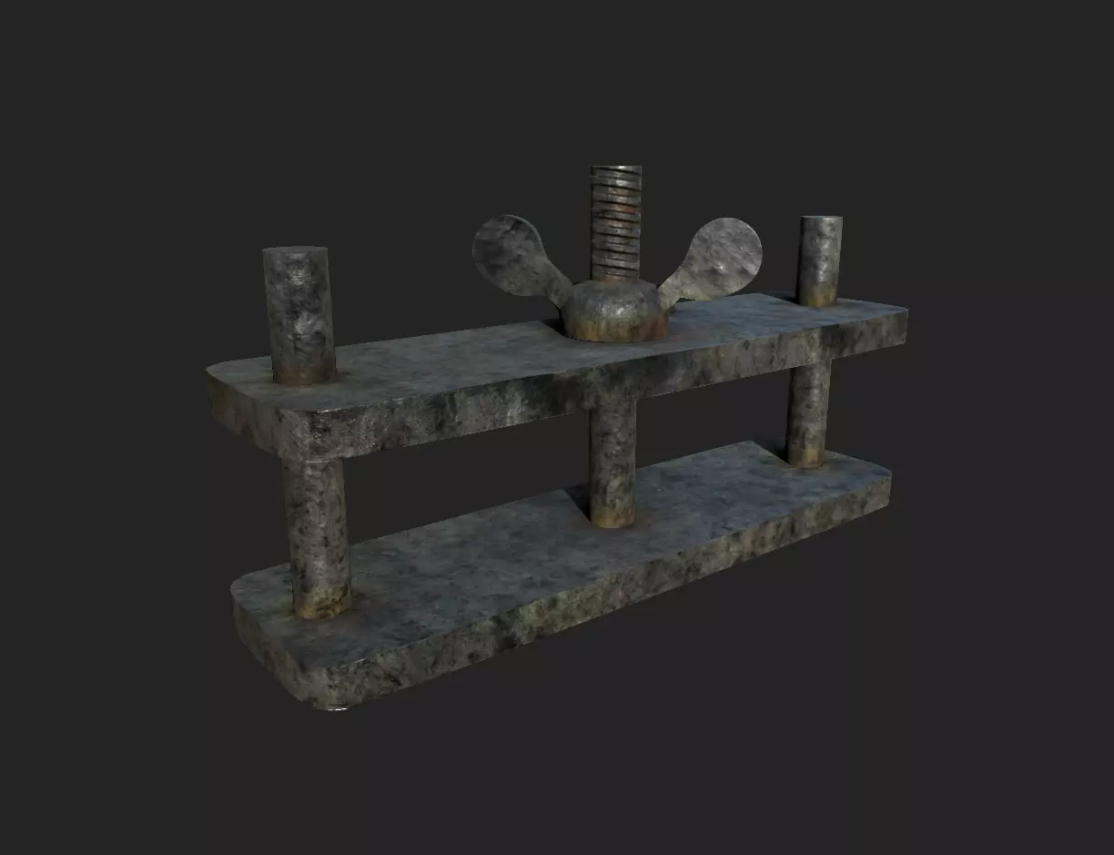 Medieval Thumb Screws Low-poly 3D model_0