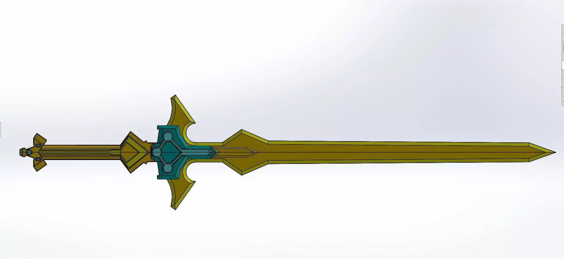 Holy sword Excalibur-ALO-SAO  1 to1 3D print model 3D print model_0
